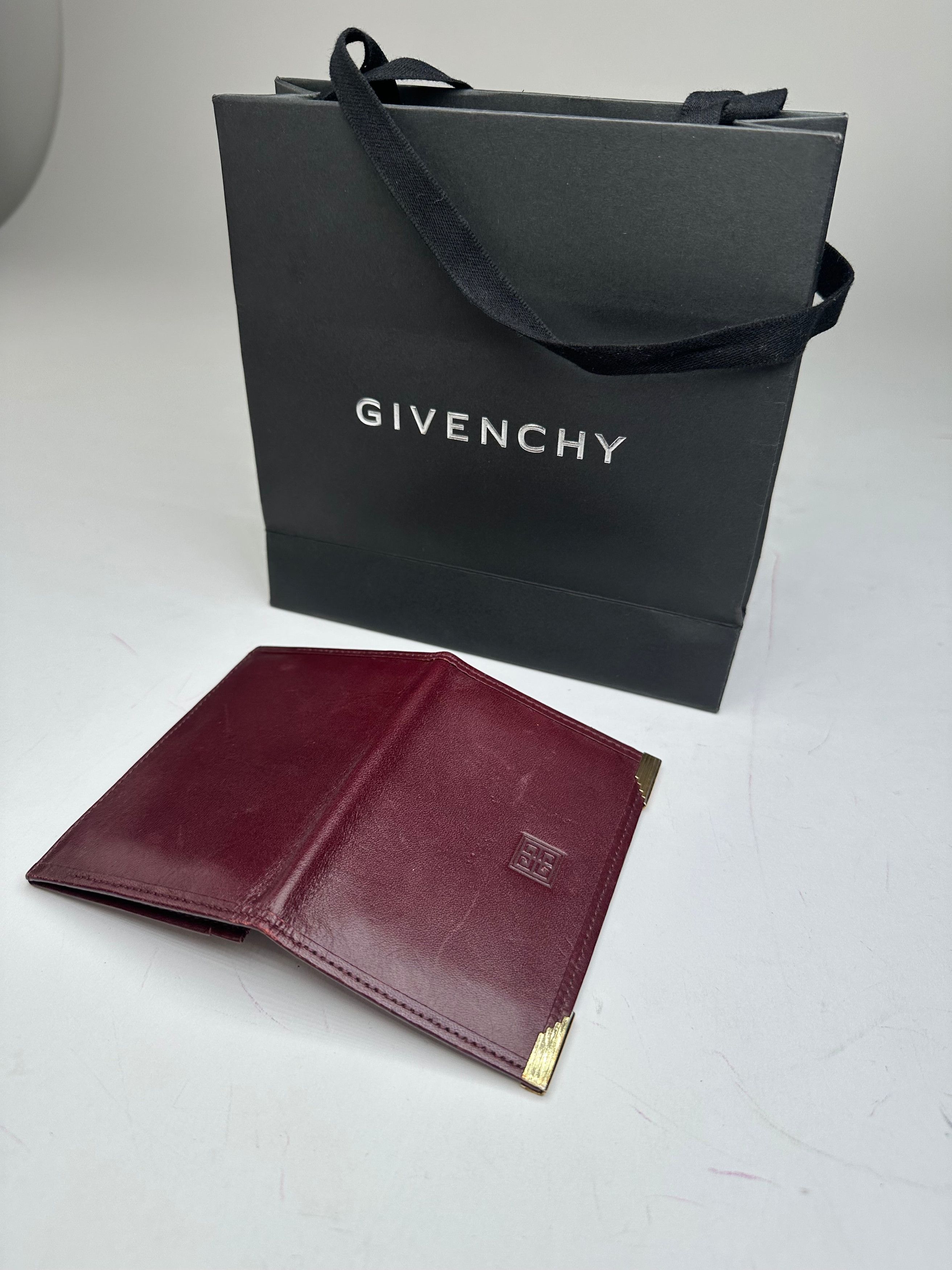 Givenchy Vintage Flapable Leather Card Holder Purple Size ONE SIZE - 5 Thumbnail