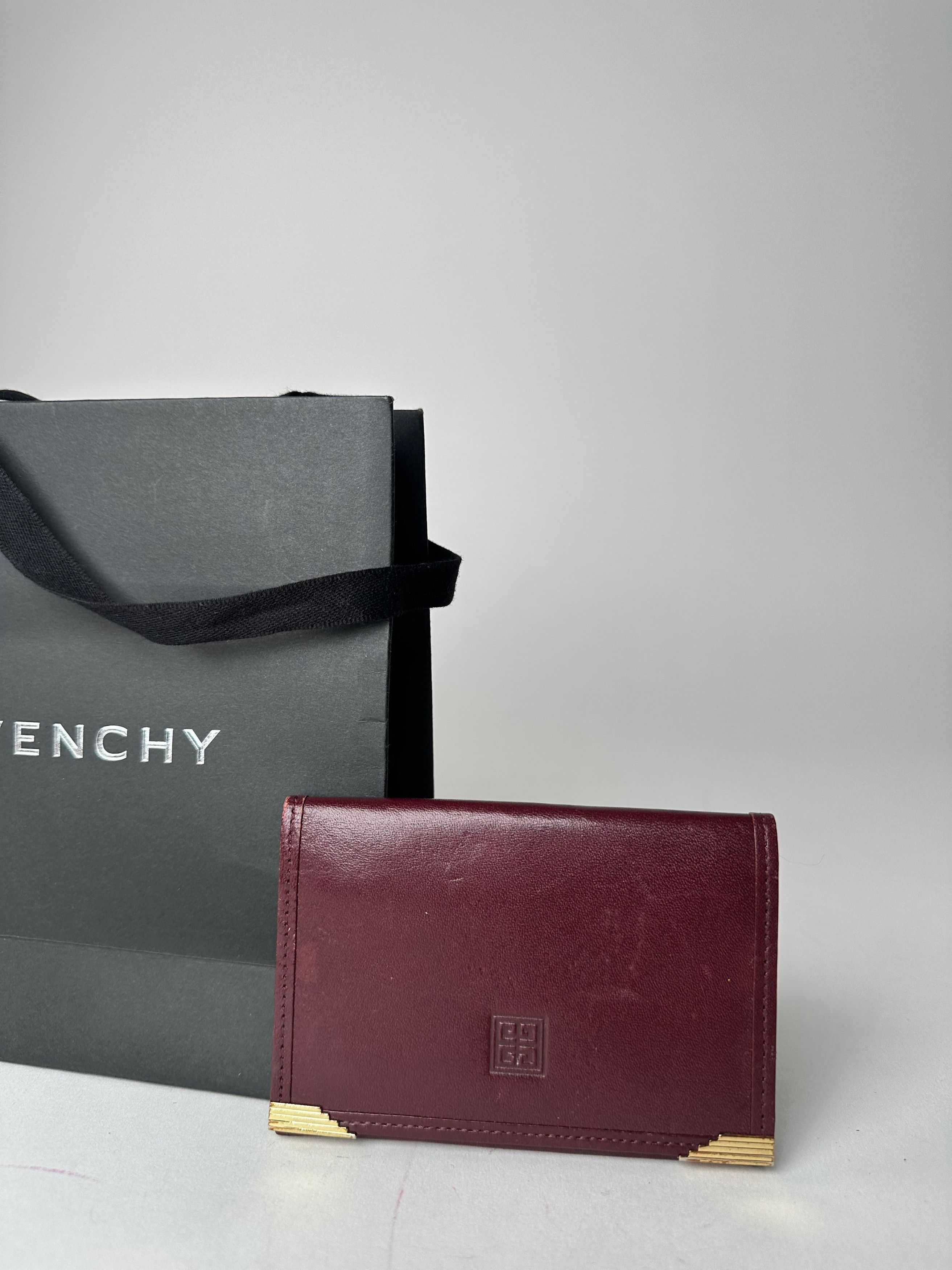 Givenchy Vintage Flapable Leather Card Holder Purple Size ONE SIZE - 6 Thumbnail