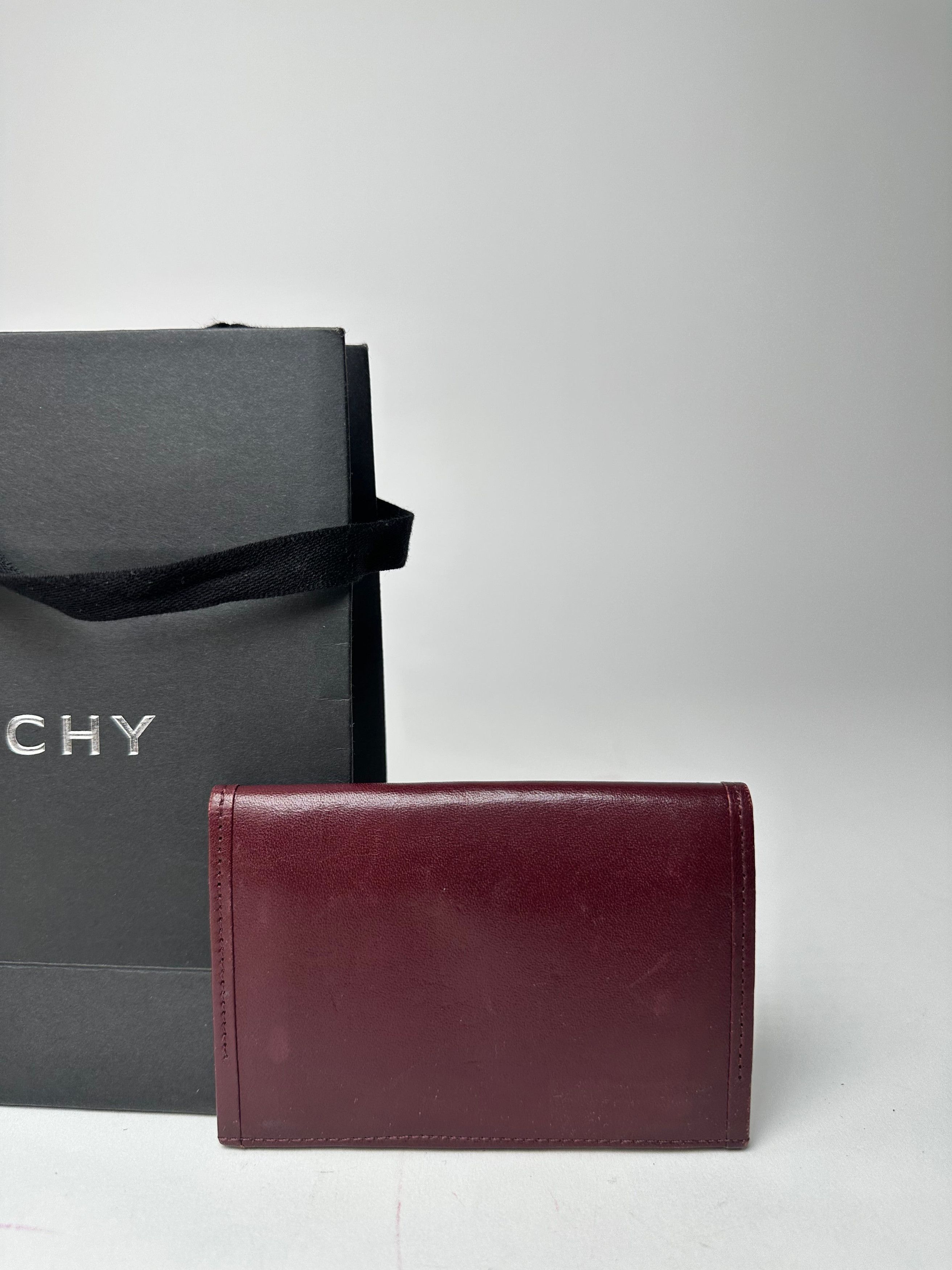Givenchy Vintage Flapable Leather Card Holder Purple Size ONE SIZE - 9 Thumbnail