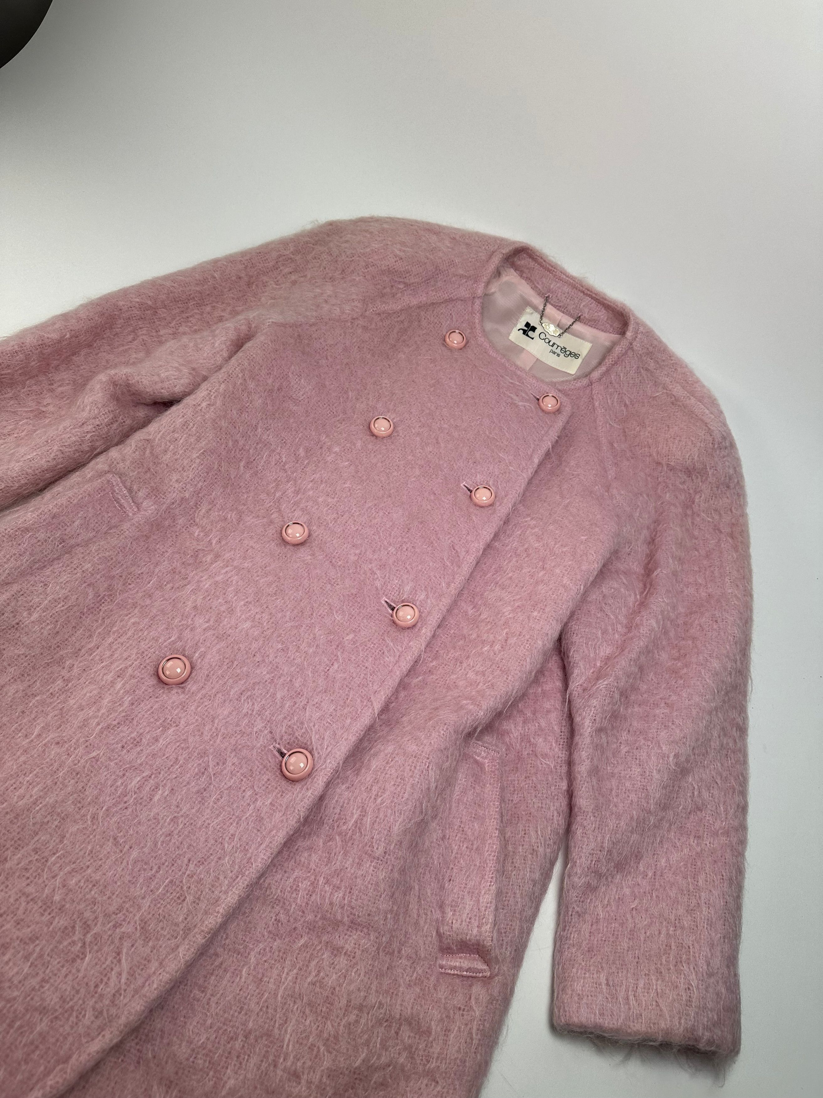 Other Vintage Courreges Fake Fur Coat Pink L Size M / US 6-8 / IT 42-44 - 5 Thumbnail