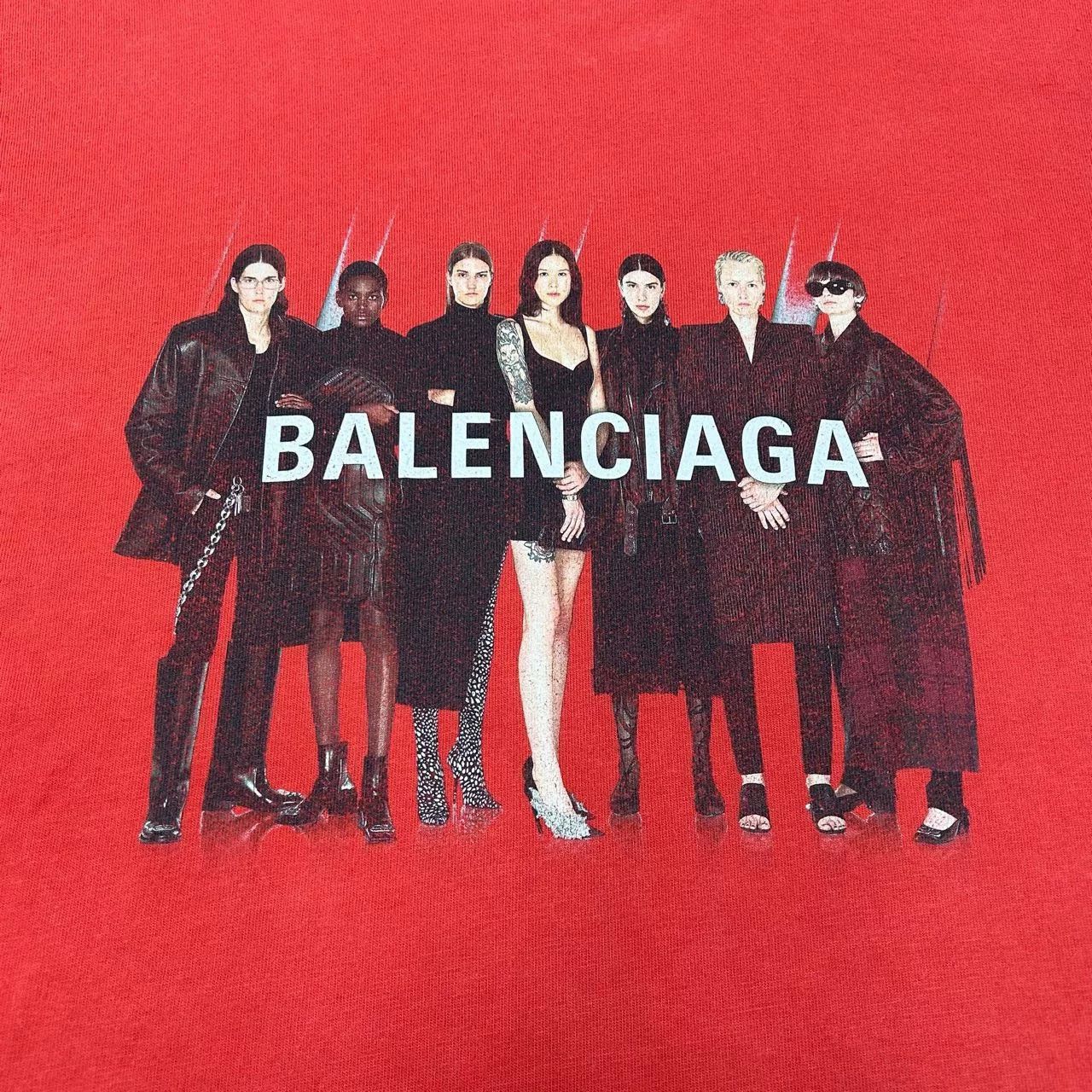 Balenciaga Balenciaga Red Portrait Short-Sleeve DY6814 Size US M / EU 48-50 / 2 - 3 Thumbnail