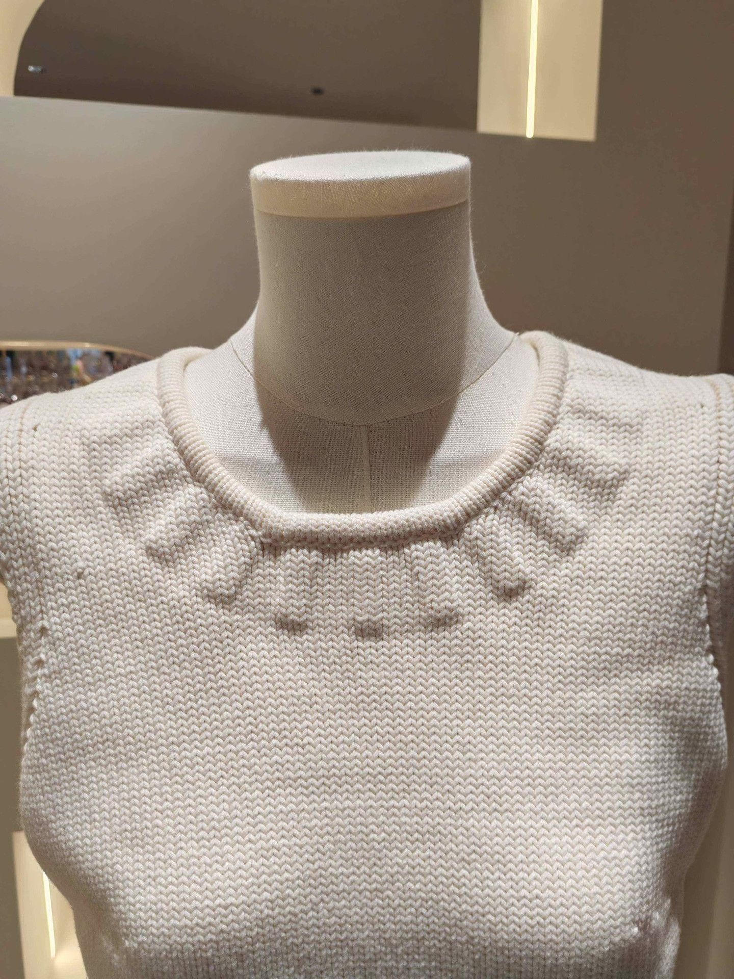 Fendi FENDI Beige Knit Sleeveless Dress Size M / US 6-8 / IT 42-44 - 6 Thumbnail