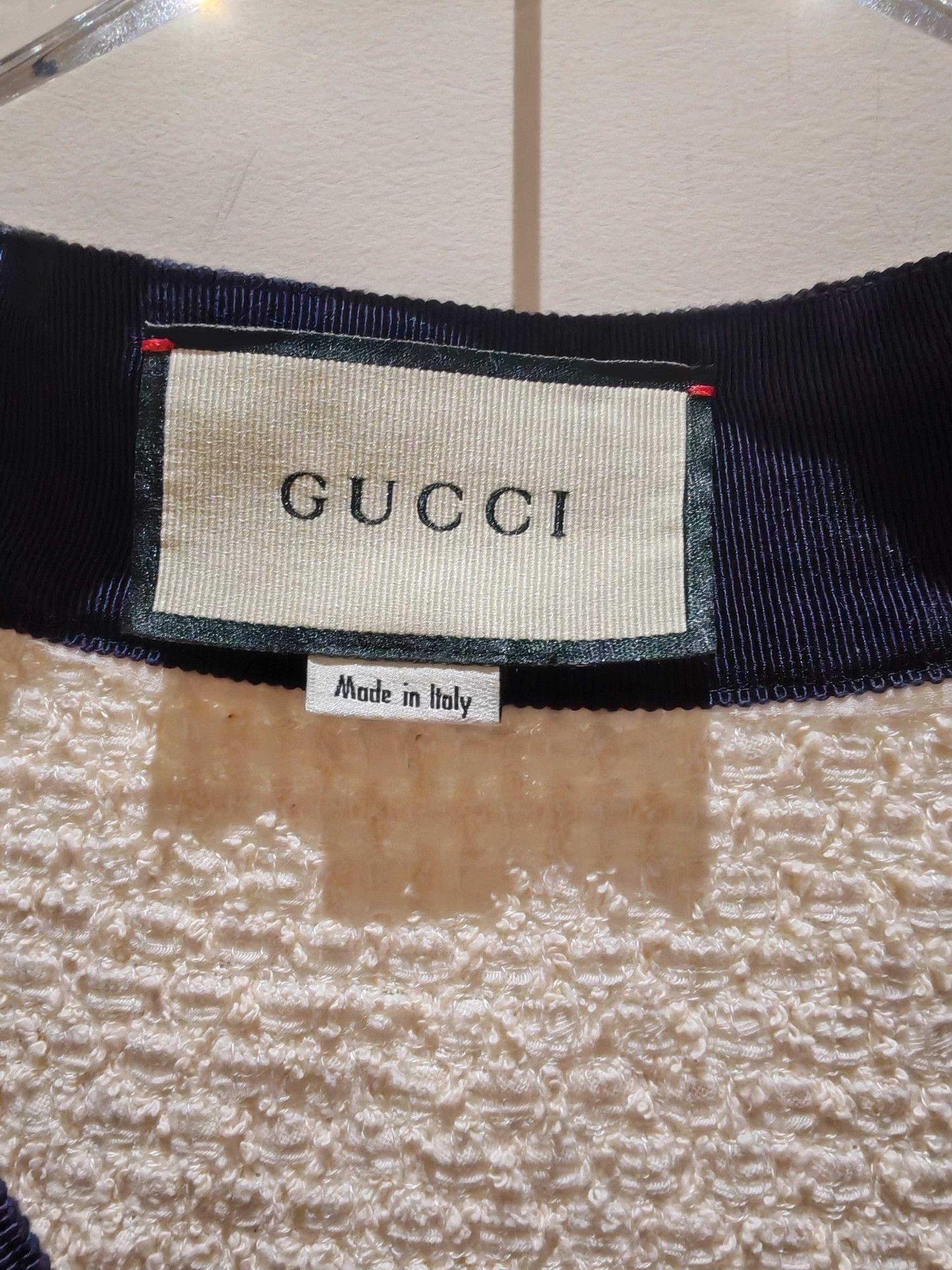 Gucci Gucci Beige Striped V-Neck Dress Size S / US 4 / IT 40 - 6 Thumbnail