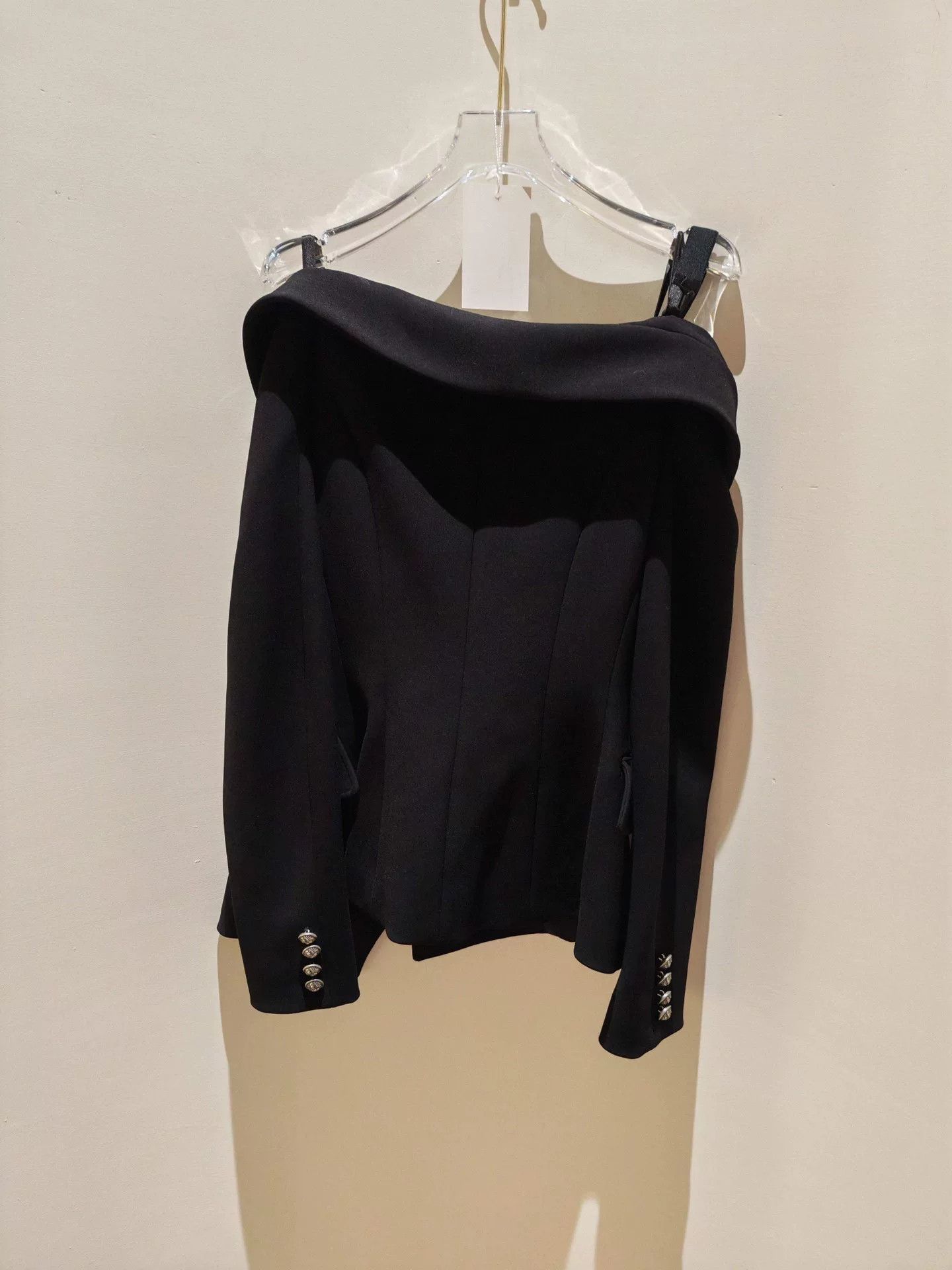 Faith Connexion Faith Connexion Black Drop Shoulder Blazer Size S / US 4 / IT 40 - 5 Thumbnail