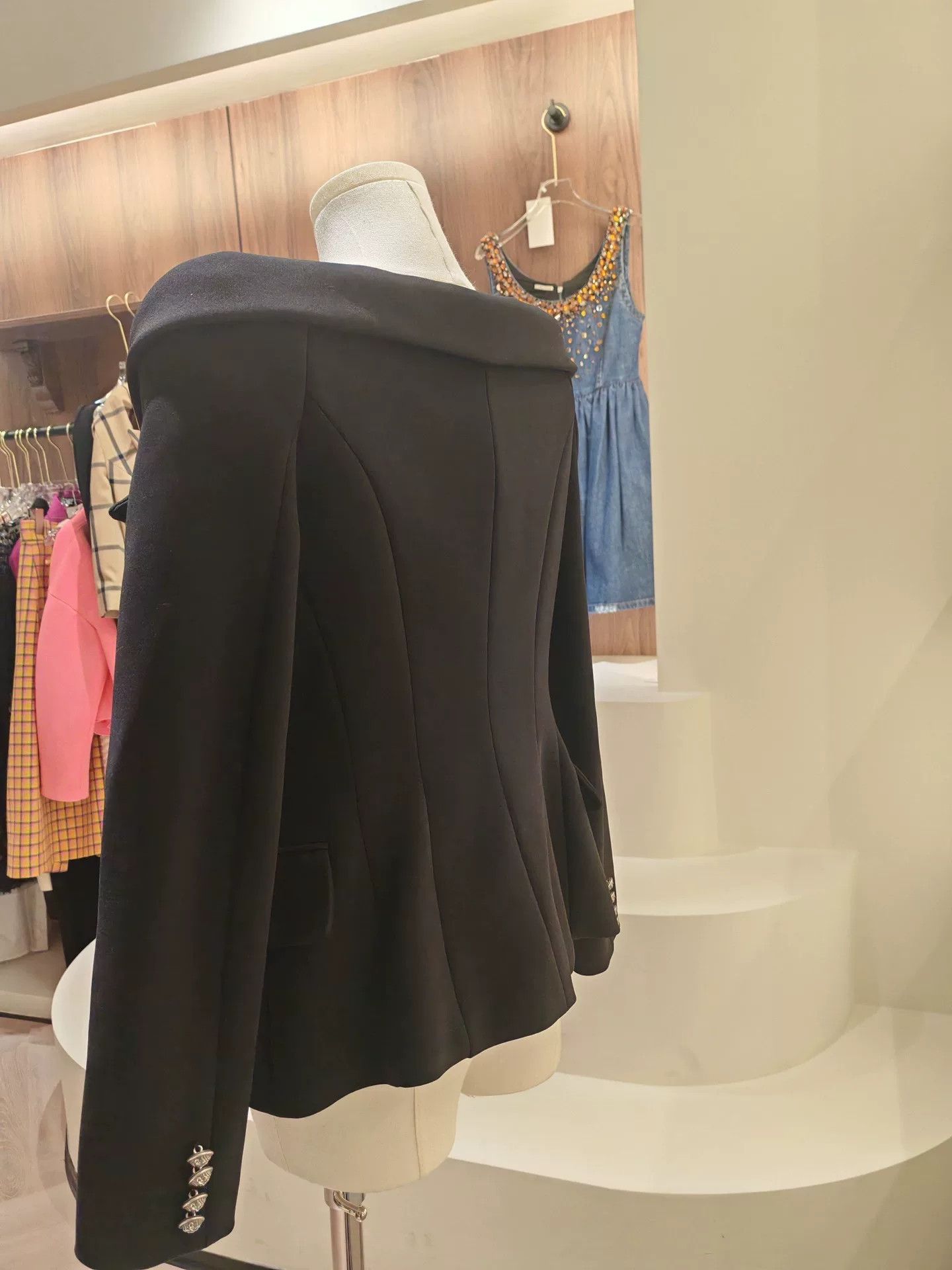 Faith Connexion Faith Connexion Black Drop Shoulder Blazer Size S / US 4 / IT 40 - 3 Thumbnail