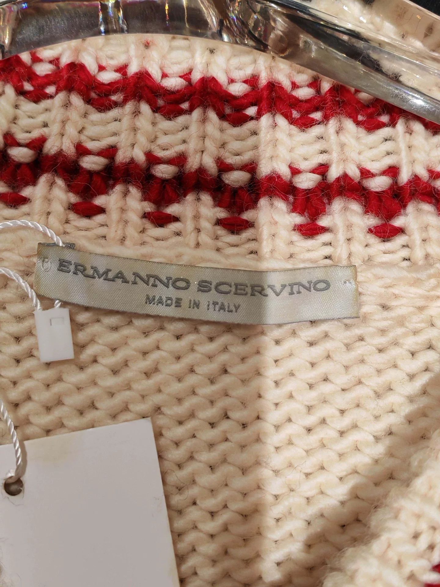 Ermanno Scervino Ermanno Scervino Diamond Pattern Sweater Size XS / US 0-2 / IT 36-38 - 5 Thumbnail