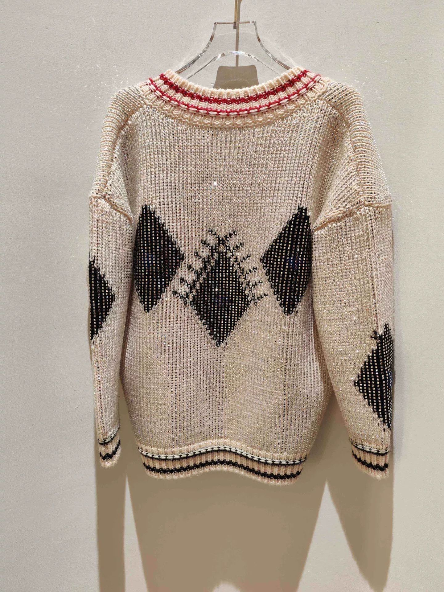 Ermanno Scervino Ermanno Scervino Diamond Pattern Sweater Size XS / US 0-2 / IT 36-38 - 2 Thumbnail