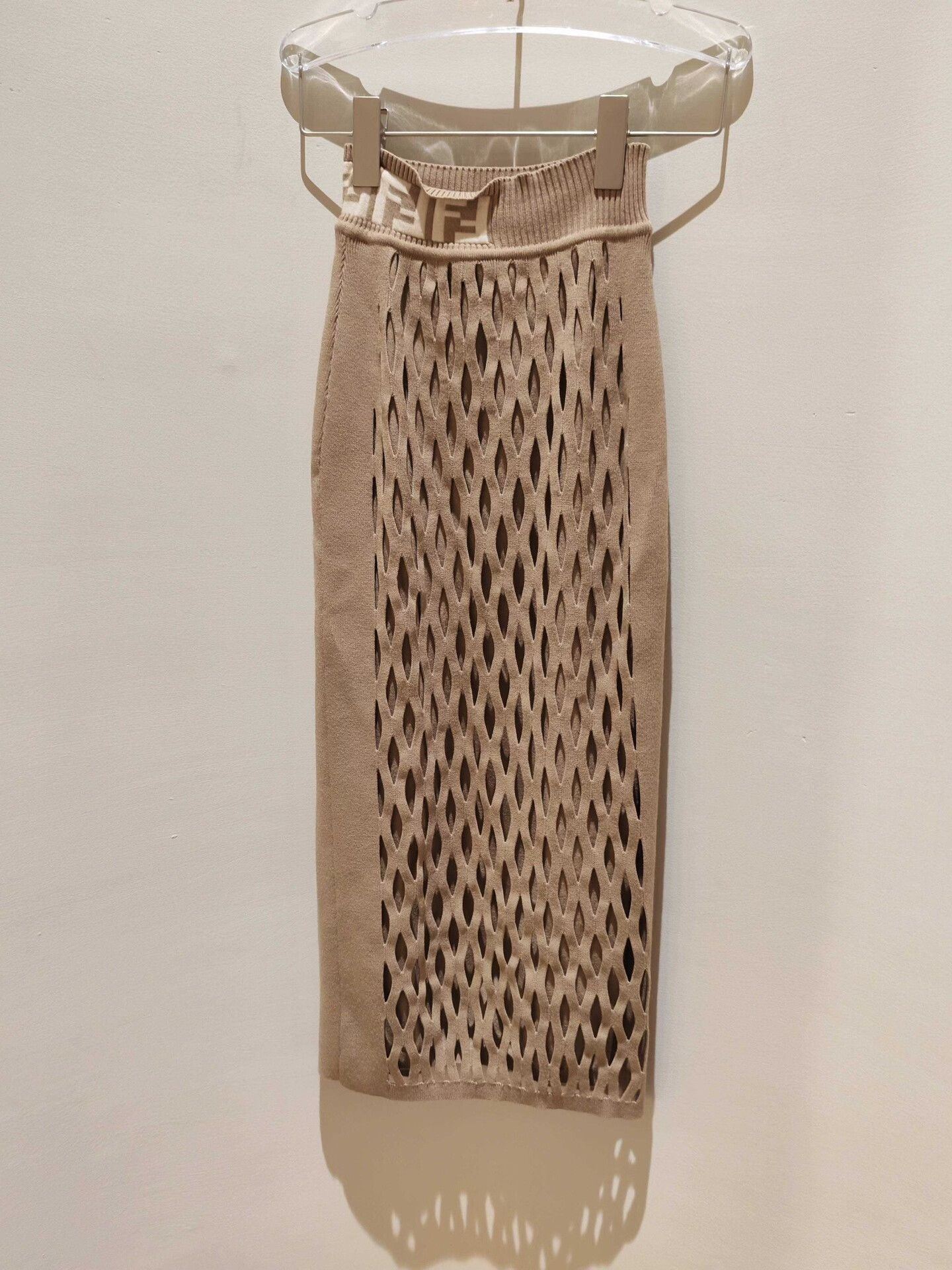 Fendi Fendi FF Logo Hollow-Out Knit Skirt Size 38" / US 16 / IT 52 - 5 Thumbnail
