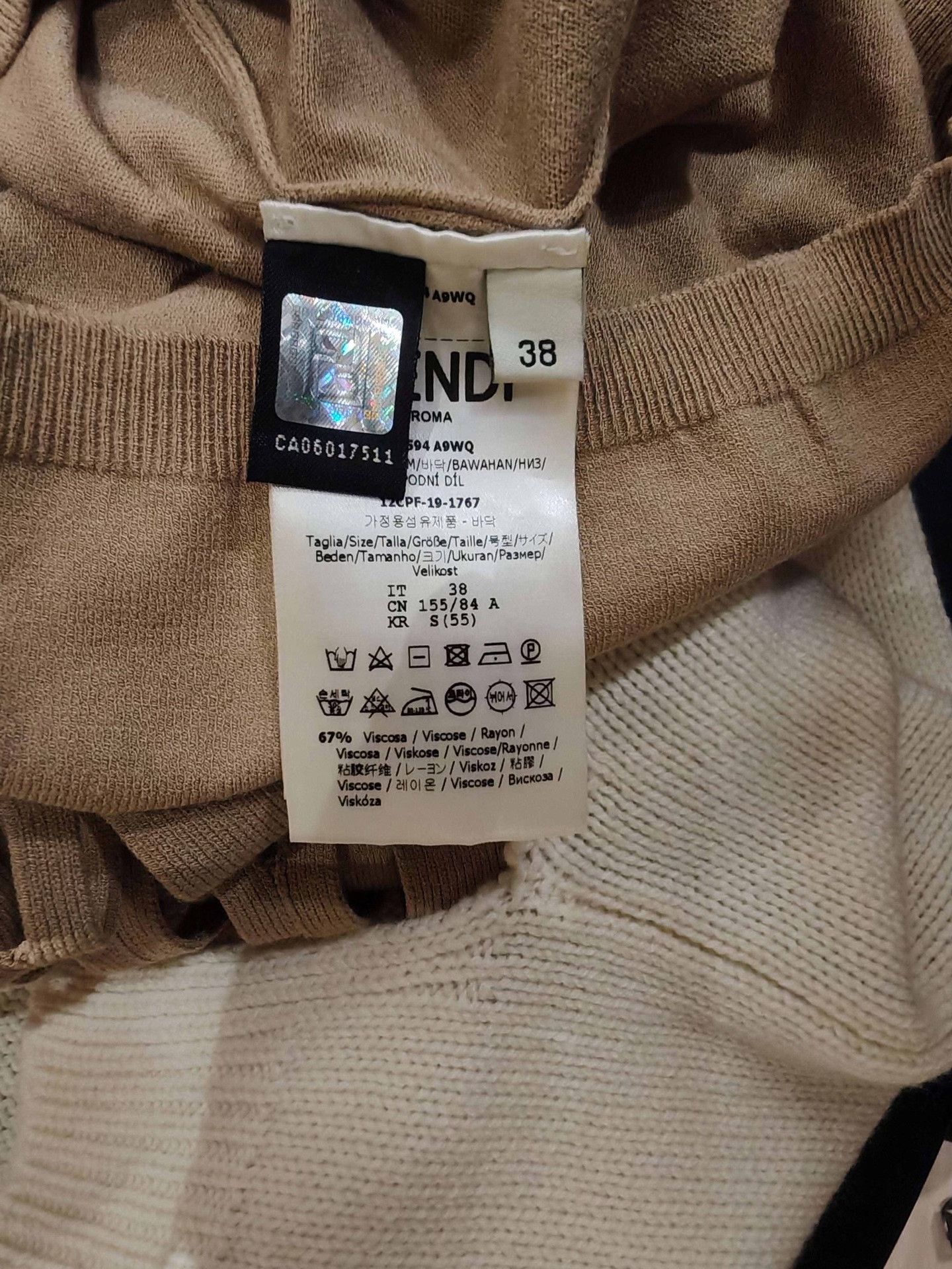 Fendi Fendi FF Logo Hollow-Out Knit Skirt Size 38" / US 16 / IT 52 - 7 Thumbnail
