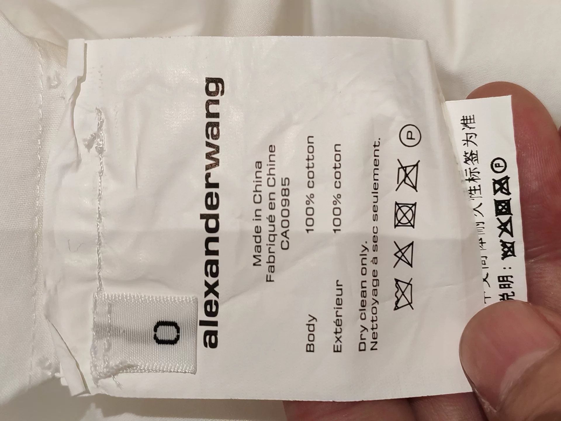 Alexander Wang Alexander Wang Twisted Irregular White Shirt Size XS / US 0-2 / IT 36-38 - 4 Thumbnail