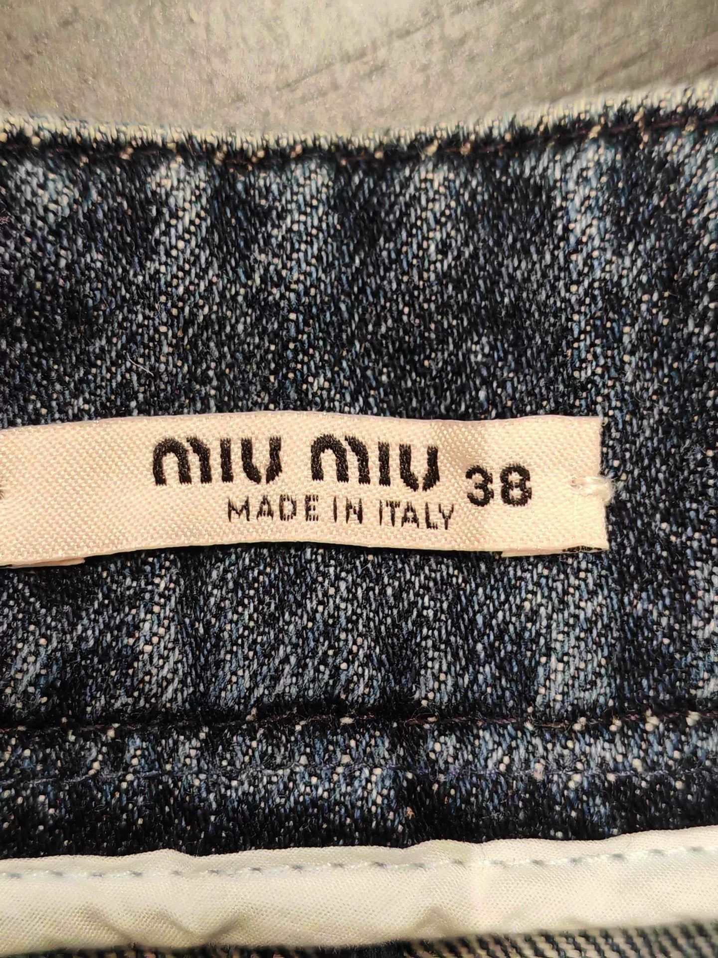Miu Miu Miu Miu Denim Skirt Size 38 Size 38" / US 16 / IT 52 - 3 Thumbnail
