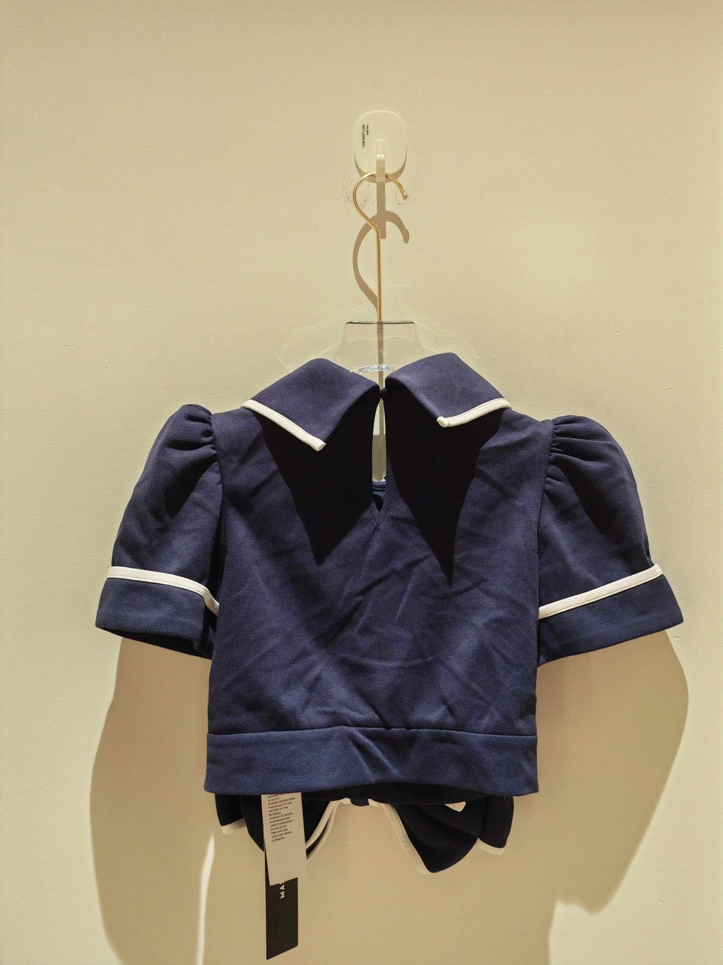 Carin Wester Maison Wester Blue Bow Short-Sleeve Top Size XS / US 0-2 / IT 36-38 - 2 Thumbnail