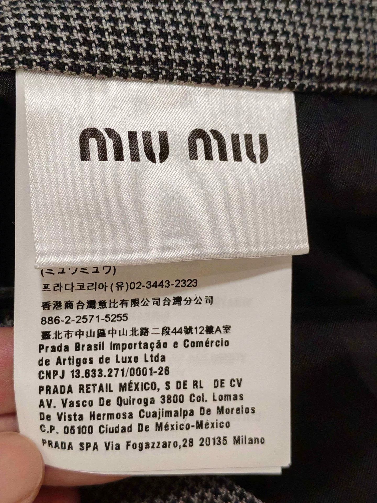 Miu Miu Miumiu Houndstooth Lace Skirt Size 38" / US 16 / IT 52 - 4 Thumbnail