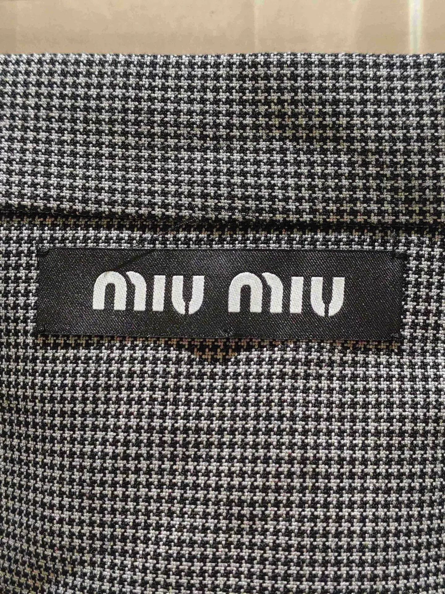 Miu Miu Miumiu Houndstooth Lace Skirt Size 38" / US 16 / IT 52 - 6 Thumbnail