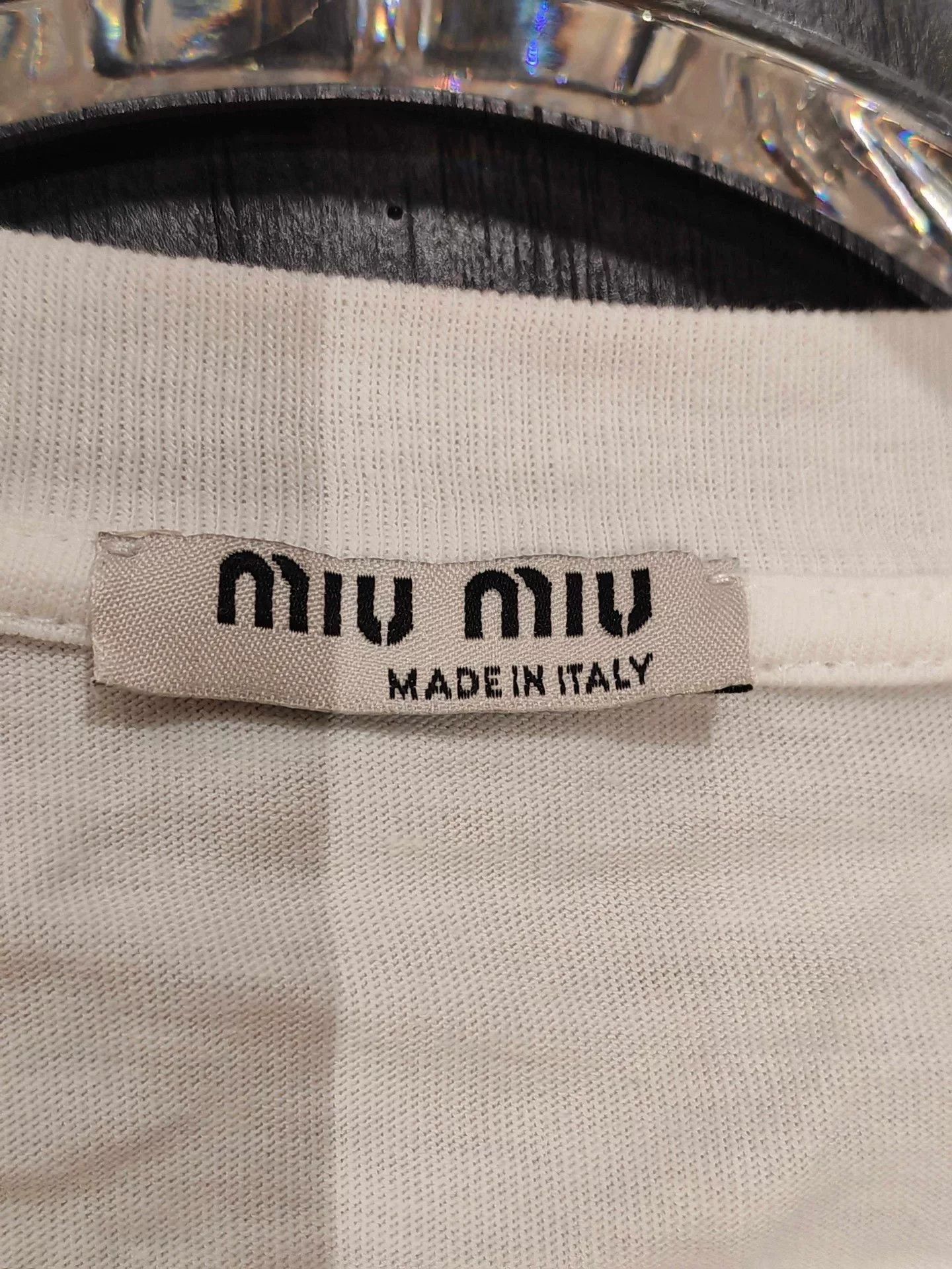 Miu Miu Miu Miu Diamond Chain Short-Sleeve Top Size XS / US 0-2 / IT 36-38 - 5 Thumbnail