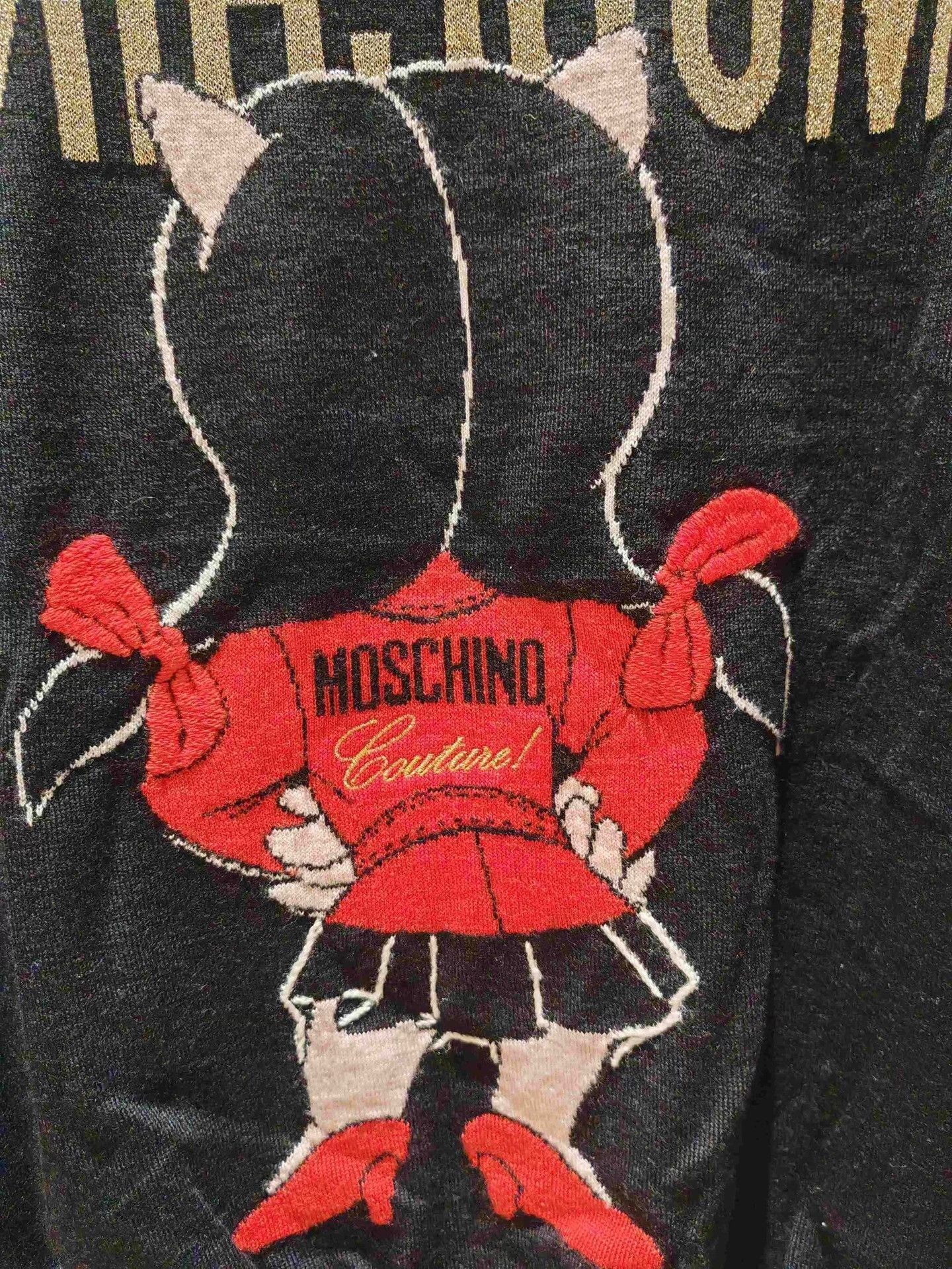 Moschino Moschino Piggy Black Knit Sweater XS Size XS / US 0-2 / IT 36-38 - 6 Thumbnail