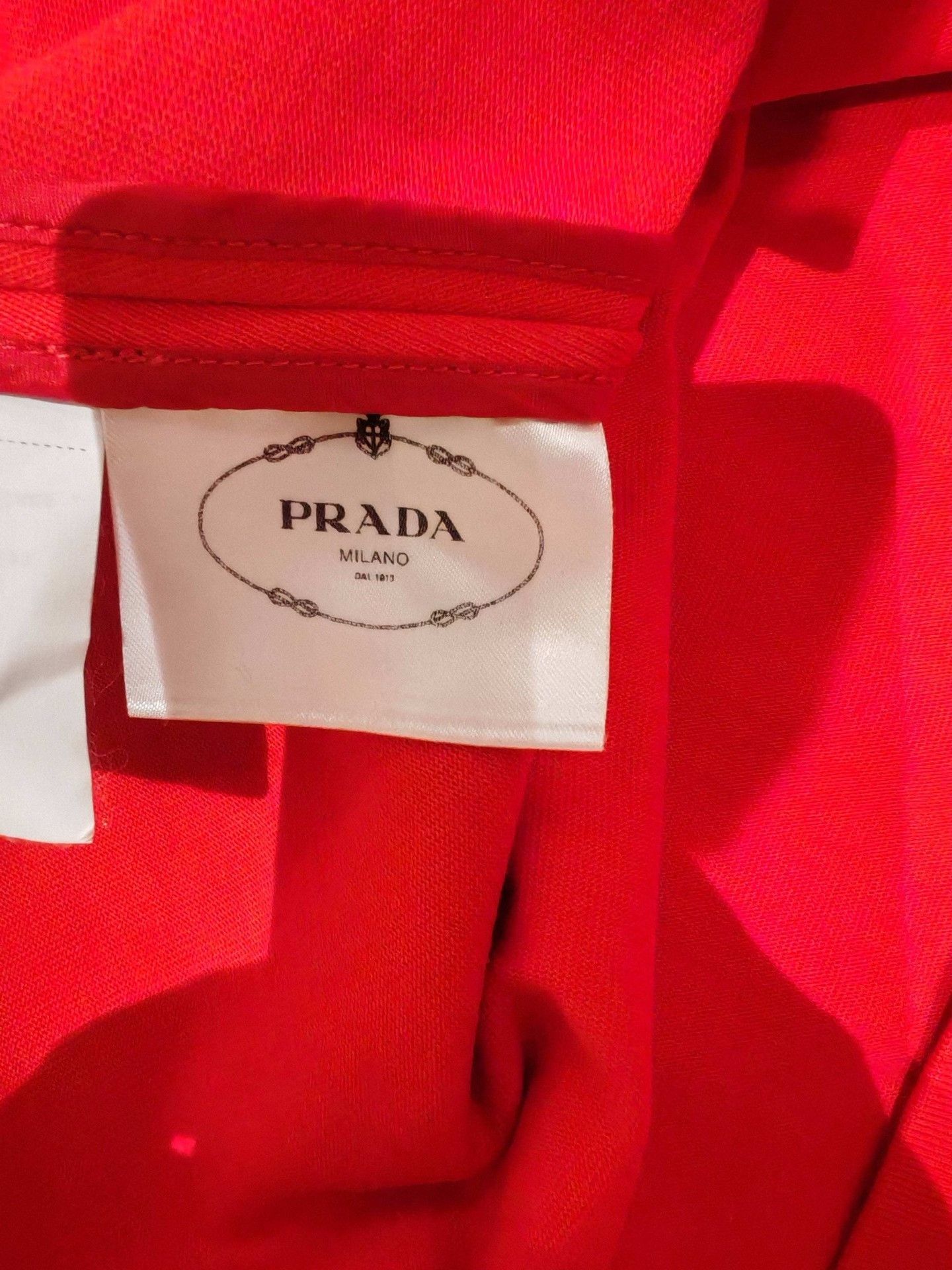 Prada Prada Red Bow Short Sleeve T-shirt 36 Size XS / US 0-2 / IT 36-38 - 4 Thumbnail
