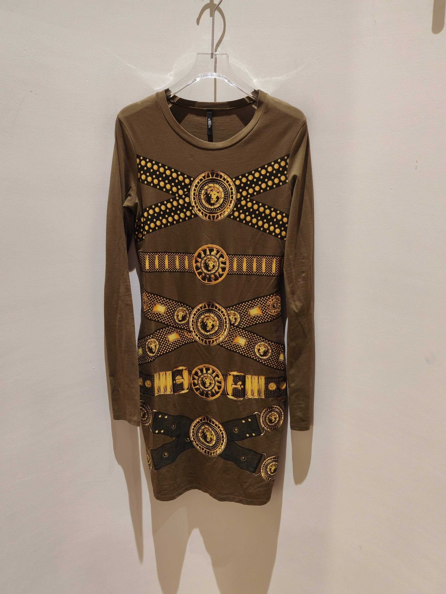 Versace Versace Women's Long-Sleeve Crewneck Dress Size S / US 4 / IT 40 - 4 Thumbnail