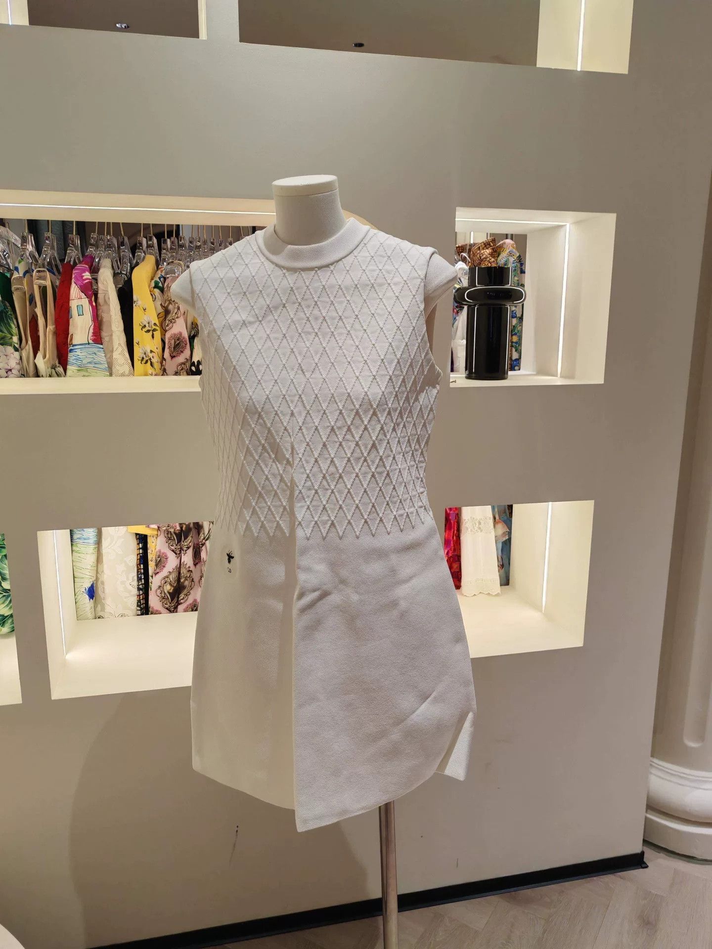 Dior Dior White Sleeveless Dress Size XS / US 0-2 / IT 36-38 - 2 Thumbnail