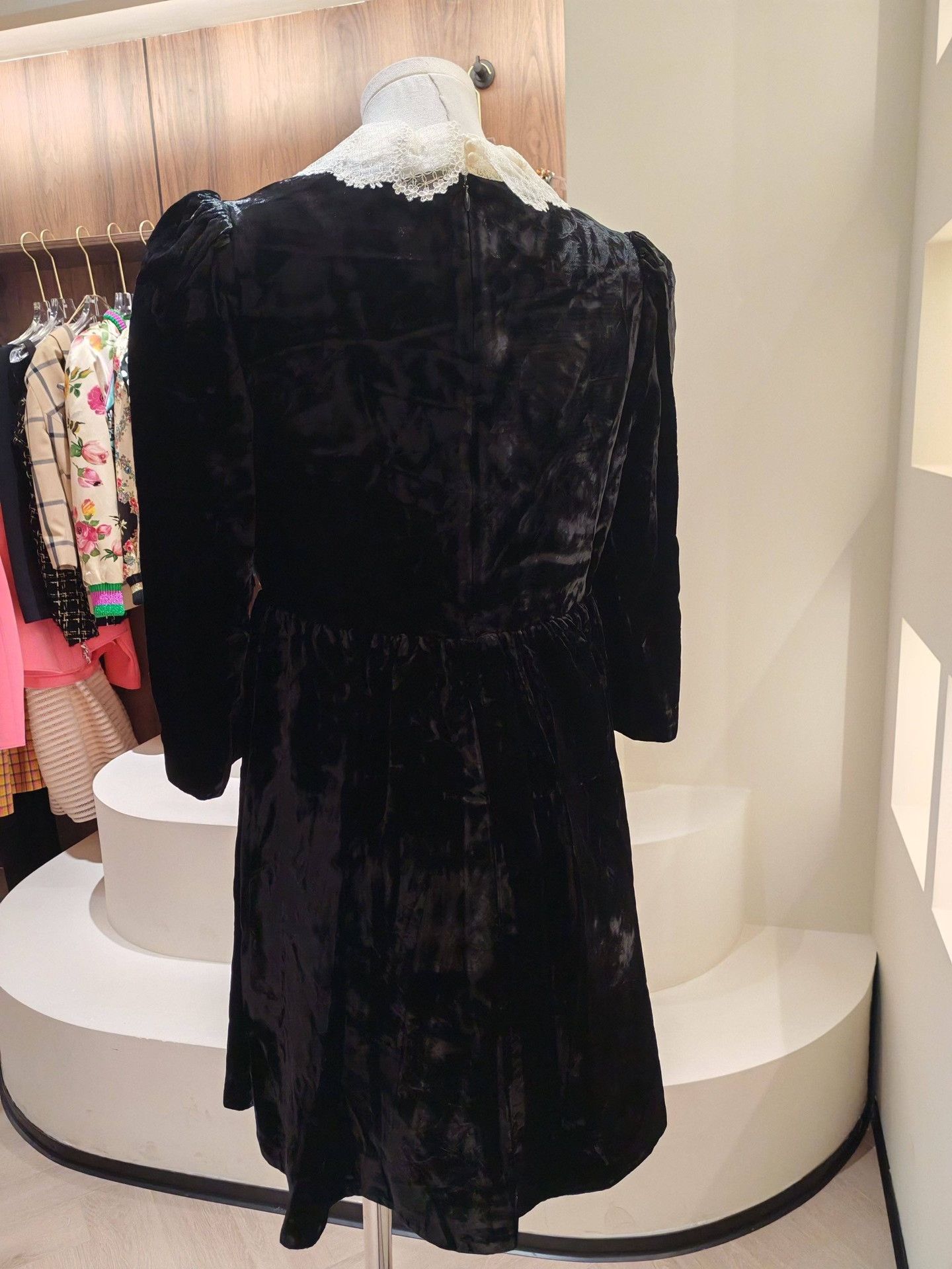 Joya JORYA Black Velvet Dress Size XL / US 12-14 / IT 48-50 - 2 Thumbnail