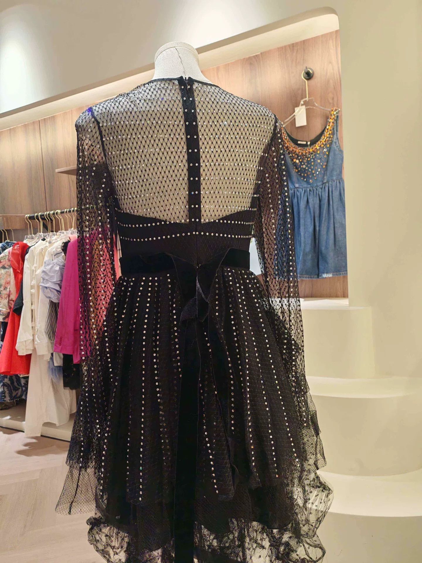 Philosophy di Lorenzo Serafini Philosophy Black Sequin Dress Size XXS / US 00 / IT 34 - 2 Thumbnail