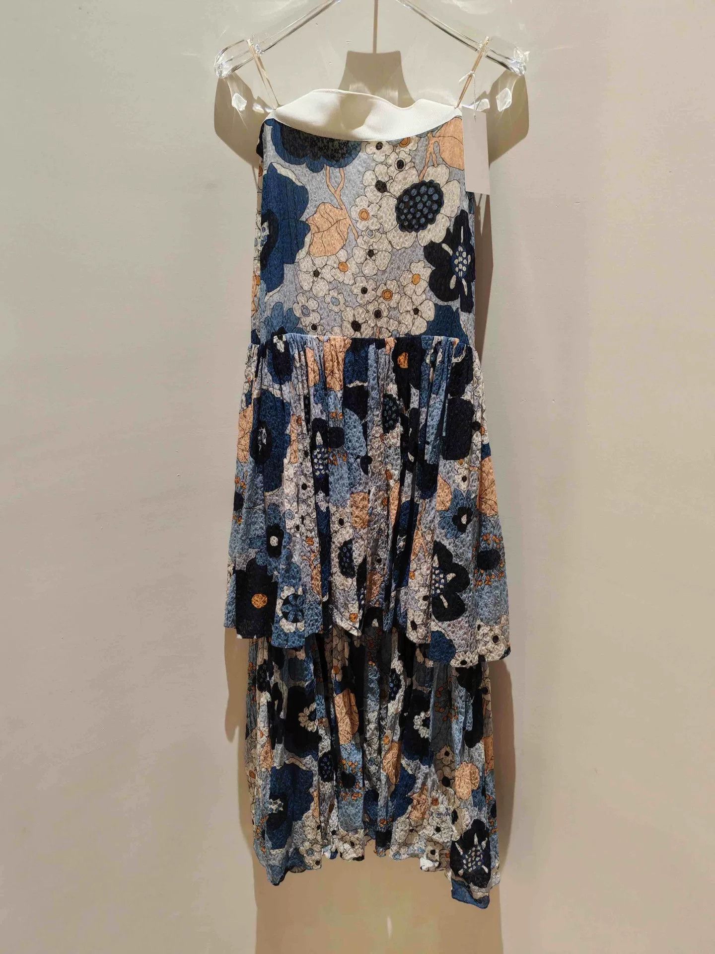 Chloe Chloe Blue Floral Sling Dress Size XXS / US 00 / IT 34 - 2 Thumbnail