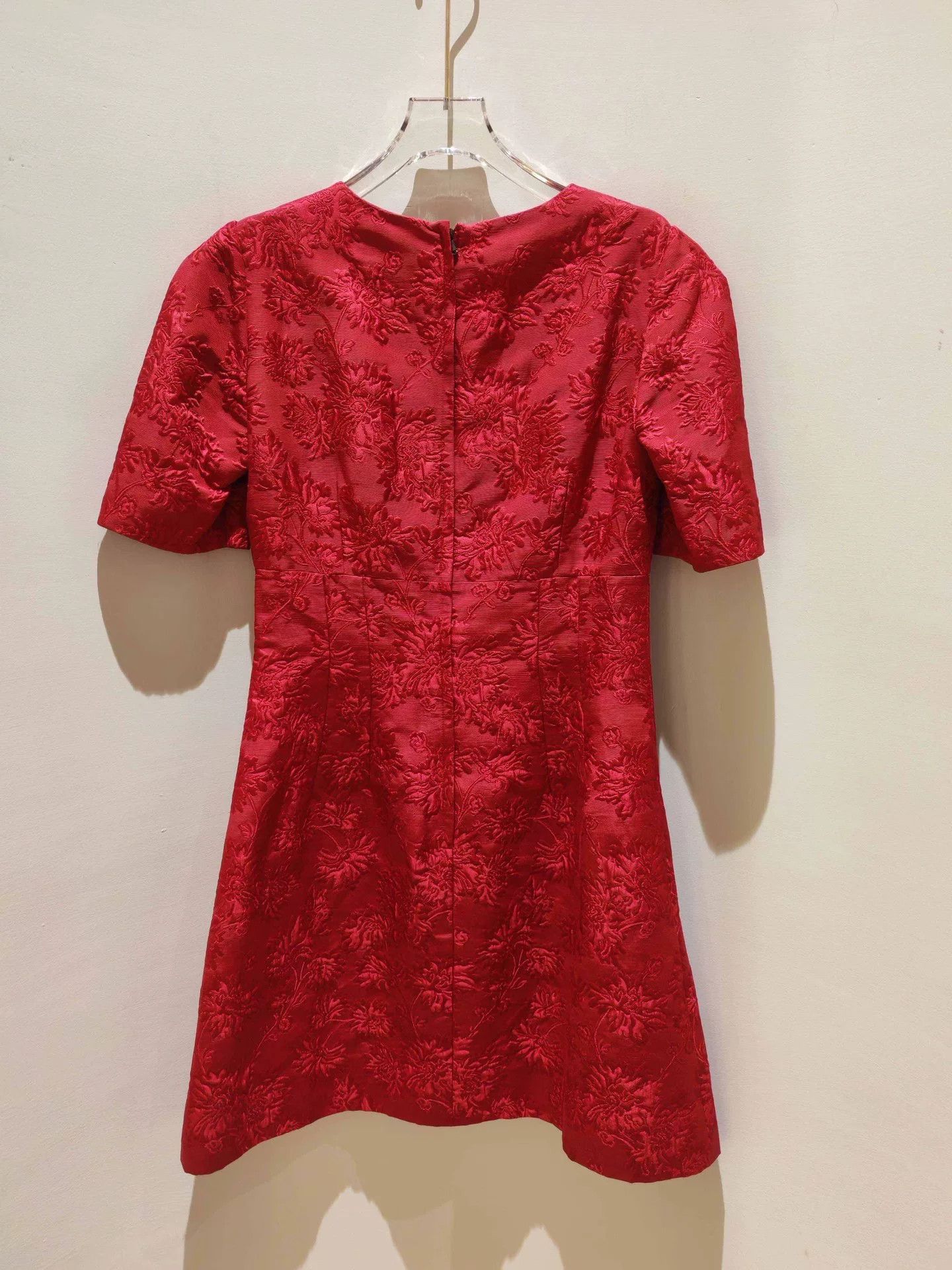 Dolce & Gabbana Dolce & Gabbana Red Embroidered Dress Size S / US 4 / IT 40 - 6 Thumbnail