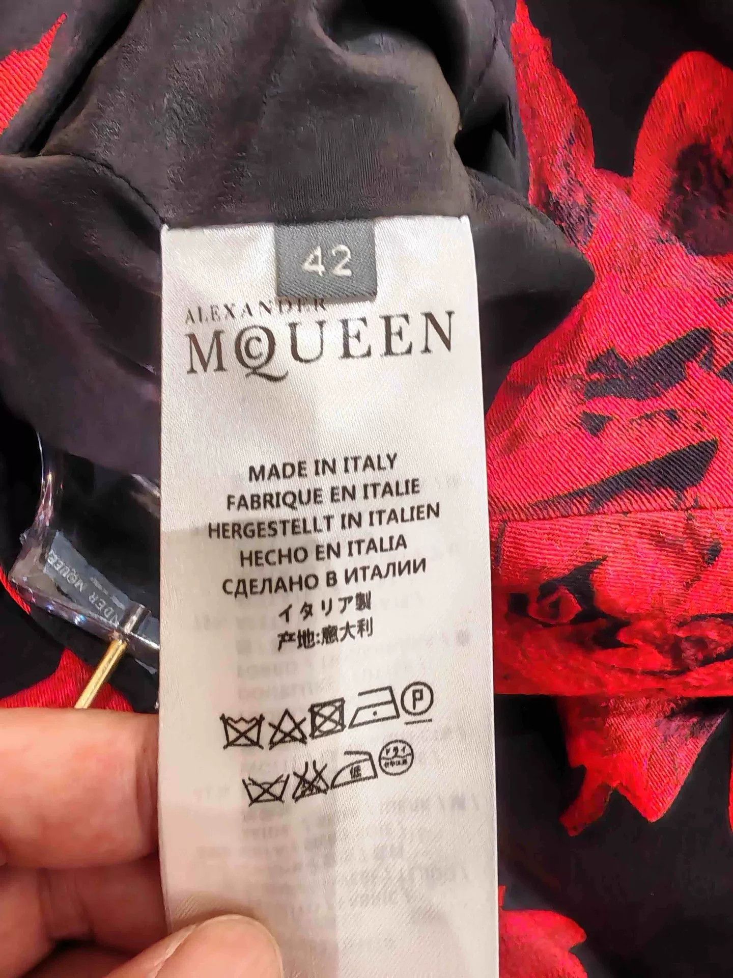 Alexander McQueen McQueen Rose Silk Dress Size M / US 6-8 / IT 42-44 - 4 Thumbnail