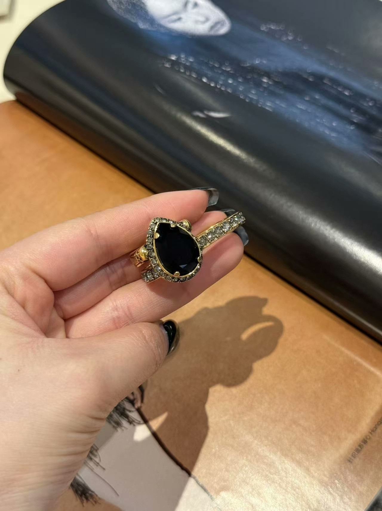 Alexander McQueen Alexander McQueen Droplet Crystal Ring Size ONE SIZE - 3 Thumbnail