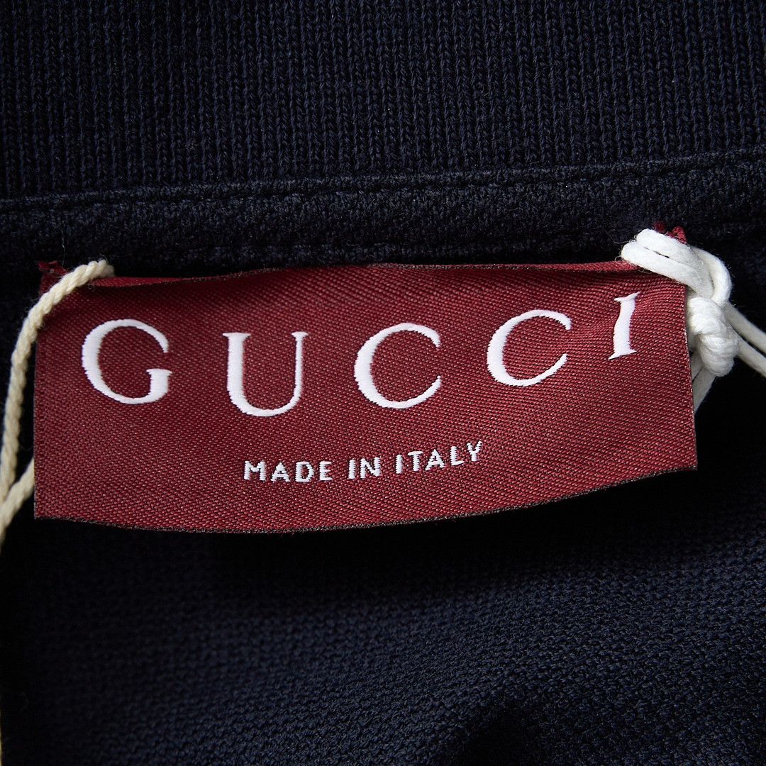 Gucci Gucci Men's Navy Logo Stripe Polo Size US M / EU 48-50 / 2 - 5 Thumbnail