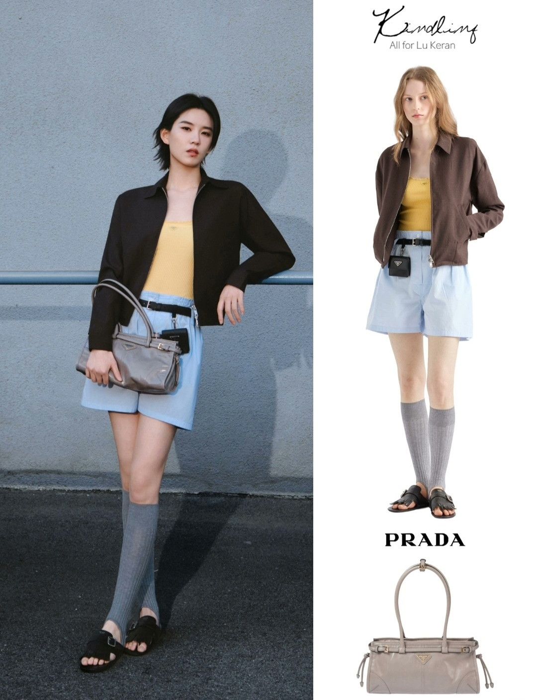 Prada Prada Bonnie Soft Lux Triangle Logo Tote Size ONE SIZE - 7 Thumbnail