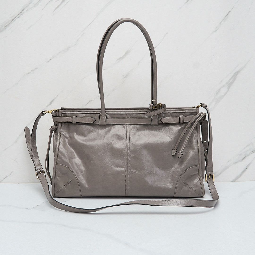 Prada Prada Bonnie Soft Lux Triangle Logo Tote Size ONE SIZE - 2 Thumbnail