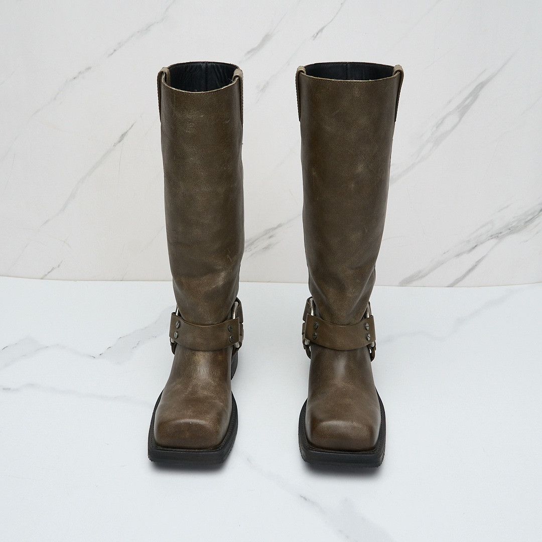 Acne Studios Acne Studios Women's Square-Toe Knee-High Boots Size US 5 / IT 35 - 3 Thumbnail
