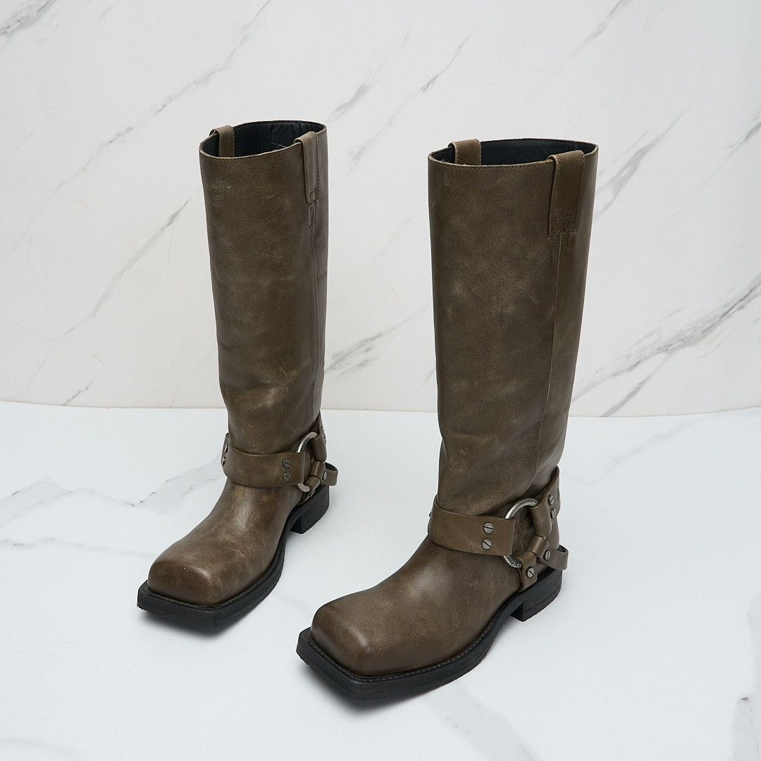 Acne Studios Acne Studios Women's Square-Toe Knee-High Boots Size US 5 / IT 35 - 2 Thumbnail