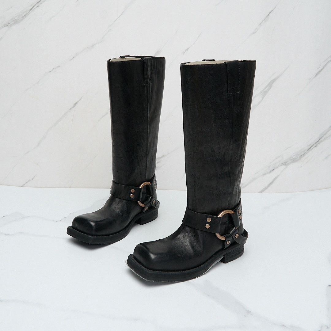 Acne Studios Acne Studios Women's Square-Toe Biker Boots Size US 4 / IT 34 - 2 Thumbnail