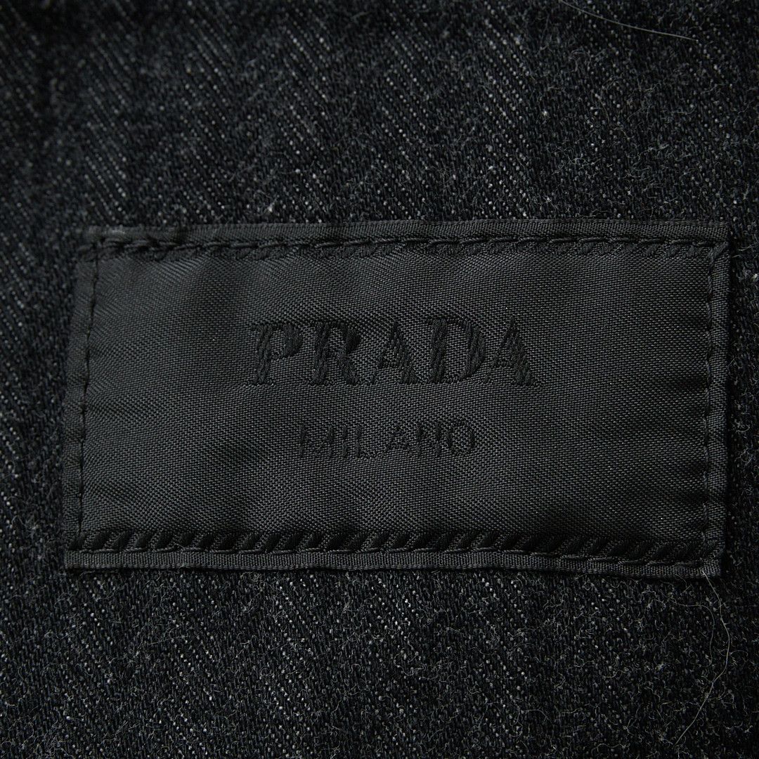 Prada Prada Men's Logo Herringbone Denim Jacket Size US M / EU 48-50 / 2 - 5 Thumbnail