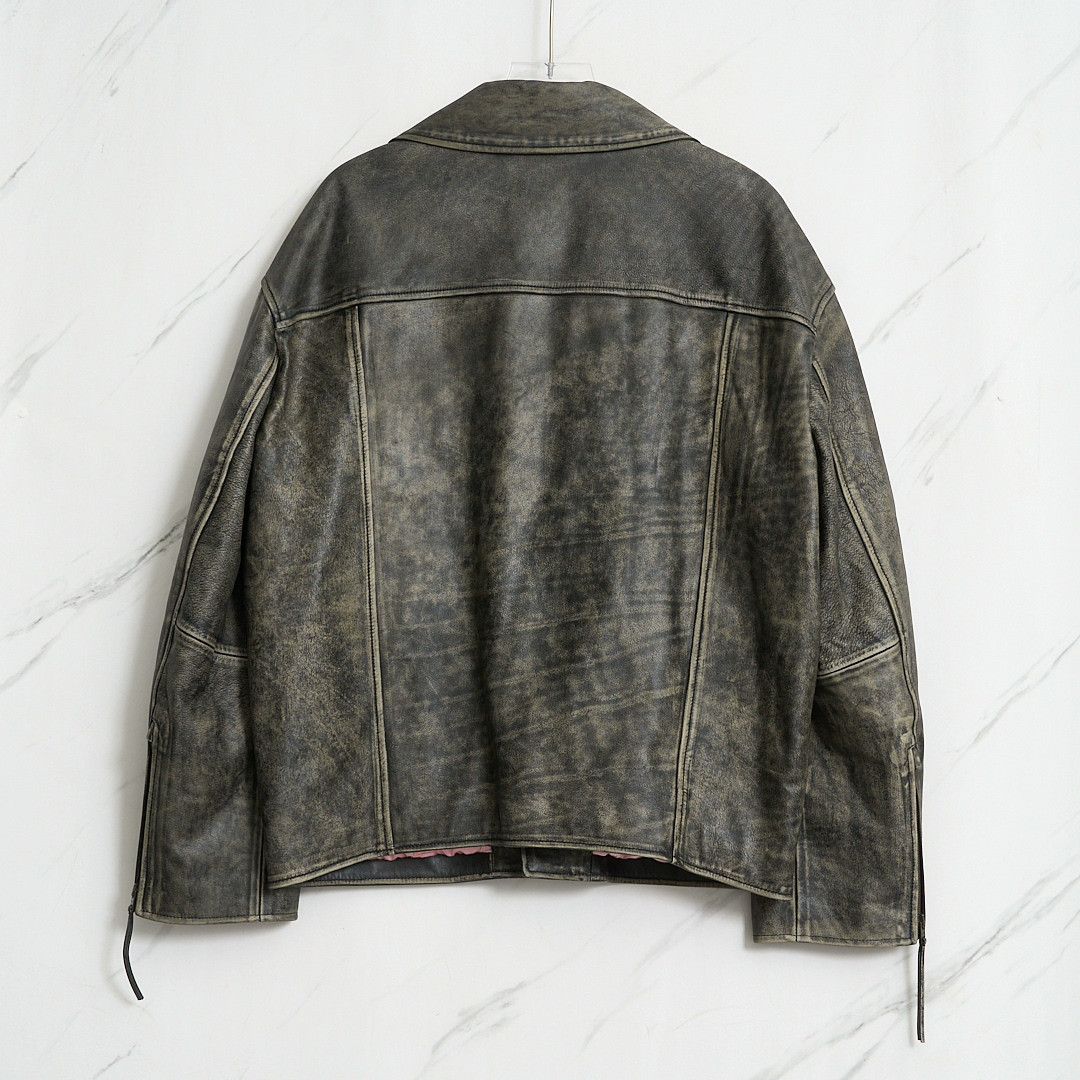 Acne Studios Acne Studios Men's Distressed Biker Jacket Size US S / EU 44-46 / 1 - 5 Thumbnail