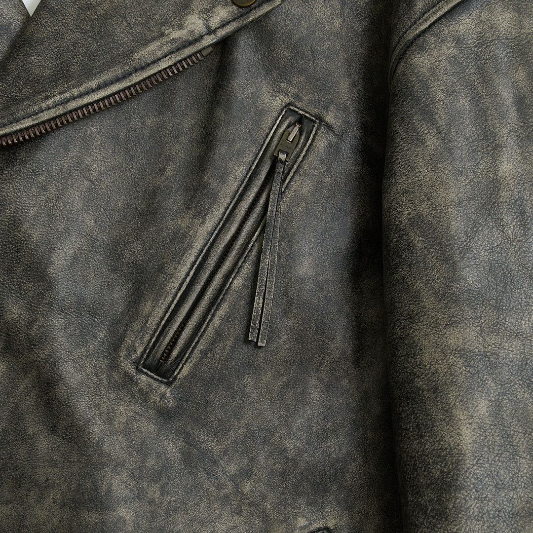 Acne Studios Acne Studios Men's Distressed Biker Jacket Size US S / EU 44-46 / 1 - 3 Thumbnail