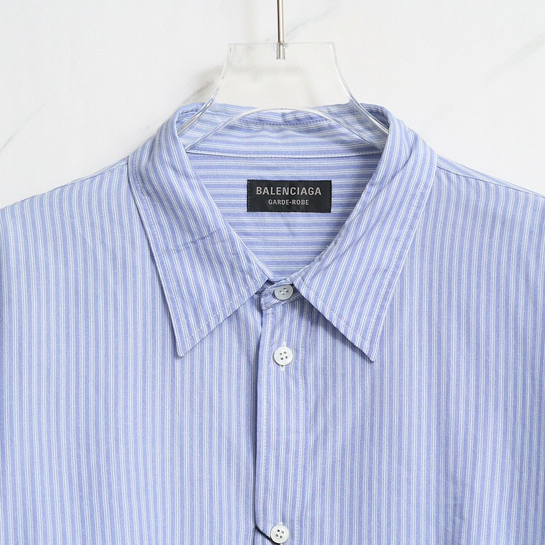 Balenciaga Balenciaga Men's Garde-robe Striped Shirt Size US XXS / EU 40 - 2 Thumbnail