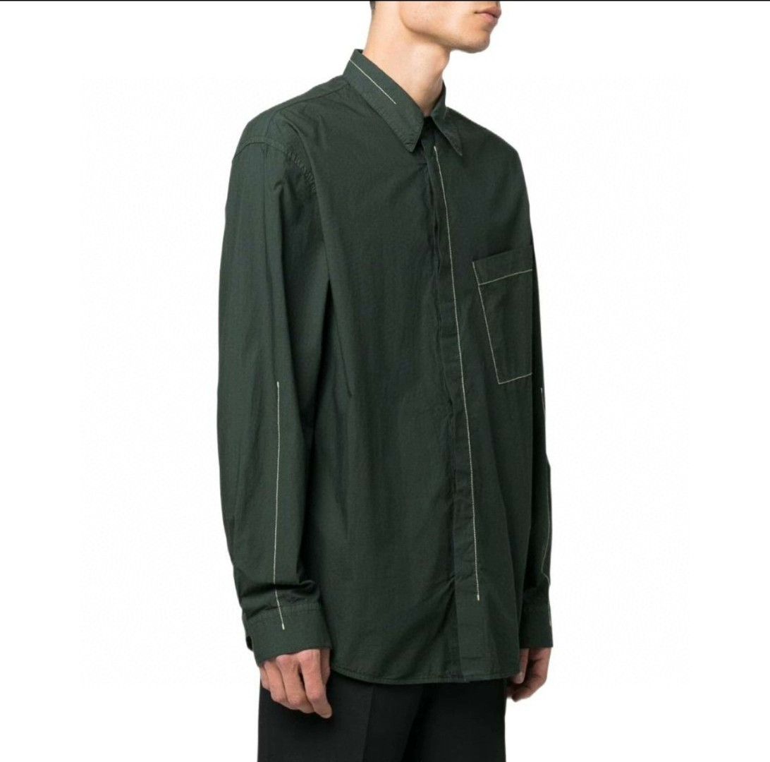 OAMC OAMC Men's Dark Green Collared Shirt Size US M / EU 48-50 / 2 - 7 Thumbnail