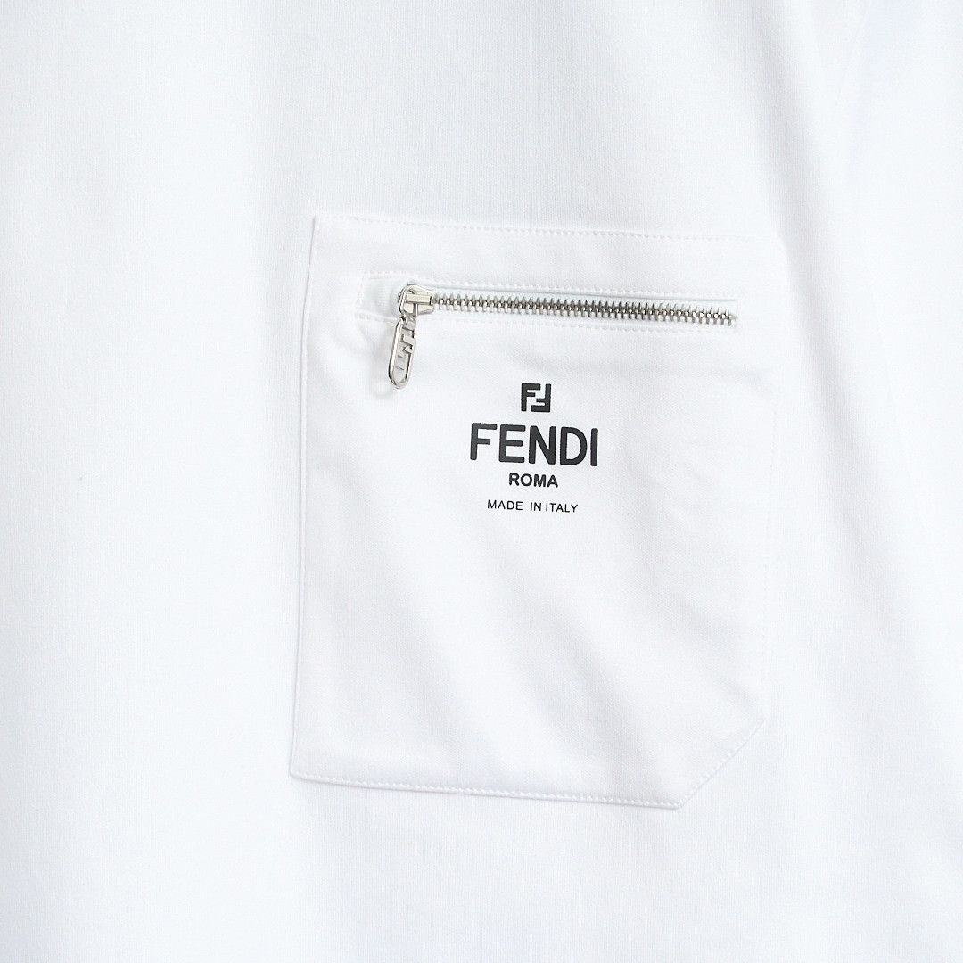 Fendi Fendi Men's Logo Print Crewneck T-Shirt Size US XL / EU 56 / 4 - 3 Thumbnail
