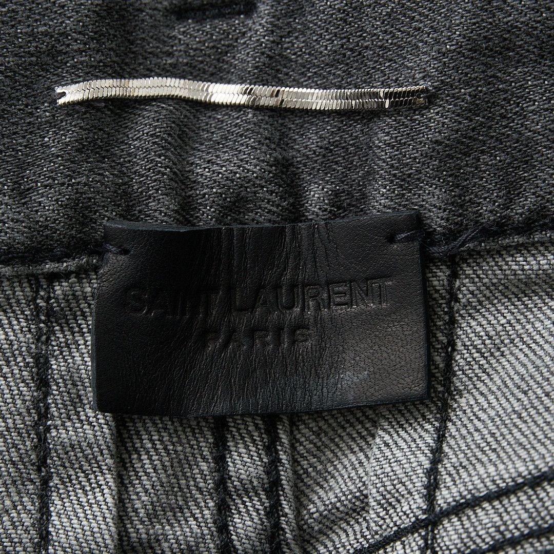 Saint Laurent Paris Saint Laurent Men's Leather Logo Jeans Size US 32 / EU 48 - 6 Thumbnail