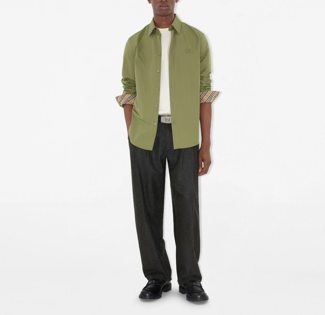 Burberry Burberry Men's Check Embroidered Shirt Size US L / EU 52-54 / 3 - 8 Thumbnail