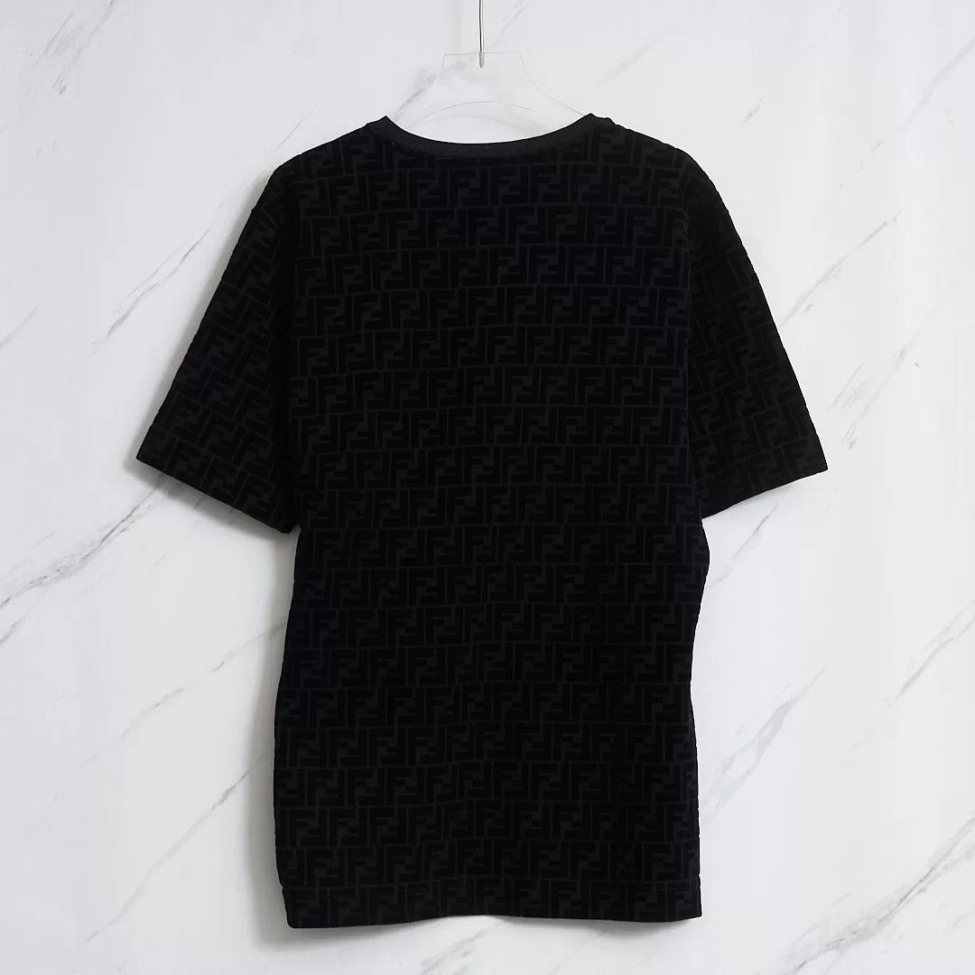 Fendi Fendi Unisex Flocked All-over Print Crewneck T-shirt Size US M / EU 48-50 / 2 - 3 Thumbnail