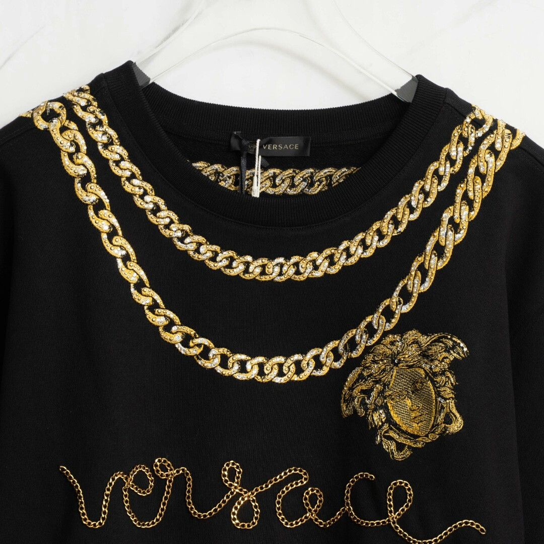 Versace Versace Men's Rhinestone Chain Sweatshirt Size US M / EU 48-50 / 2 - 2 Thumbnail