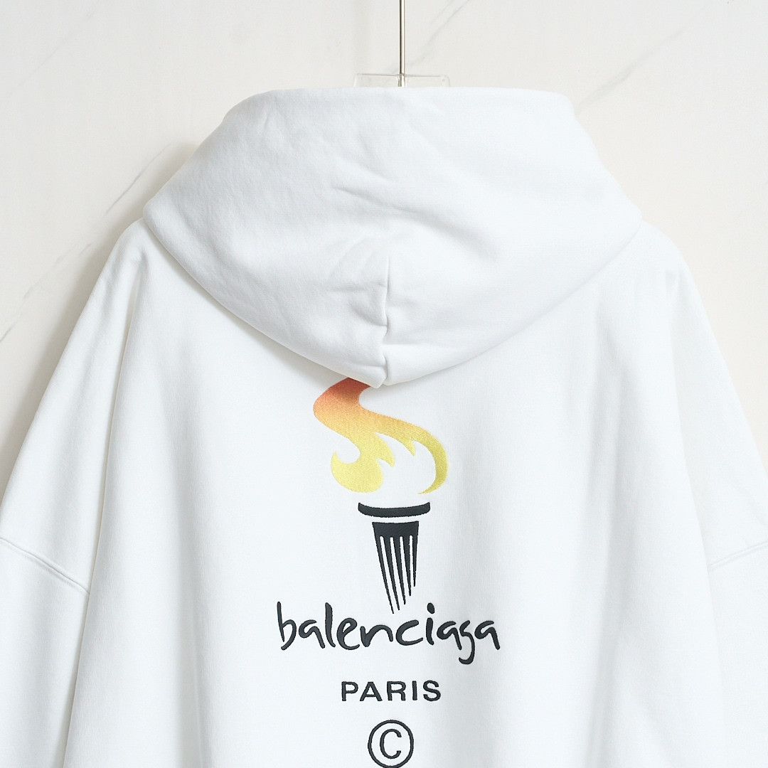Balenciaga Balenciaga Unisex Torch Embroidery Oversize Sweatshirt Size M / US 6-8 / IT 42-44 - 4 Thumbnail