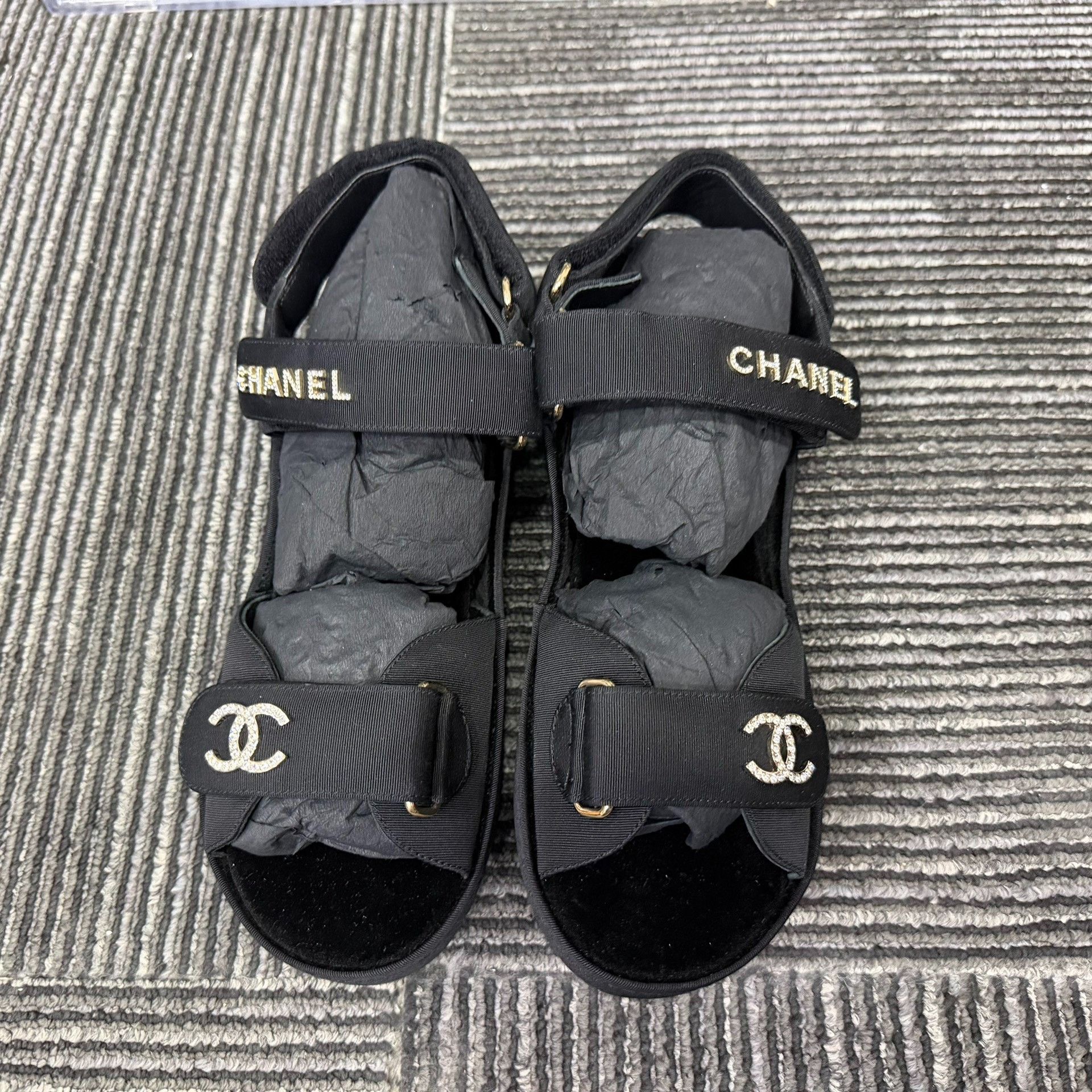 Chanel Chanel Black Sandals us_8 Women Size US 8 / IT 38 - 2 Thumbnail