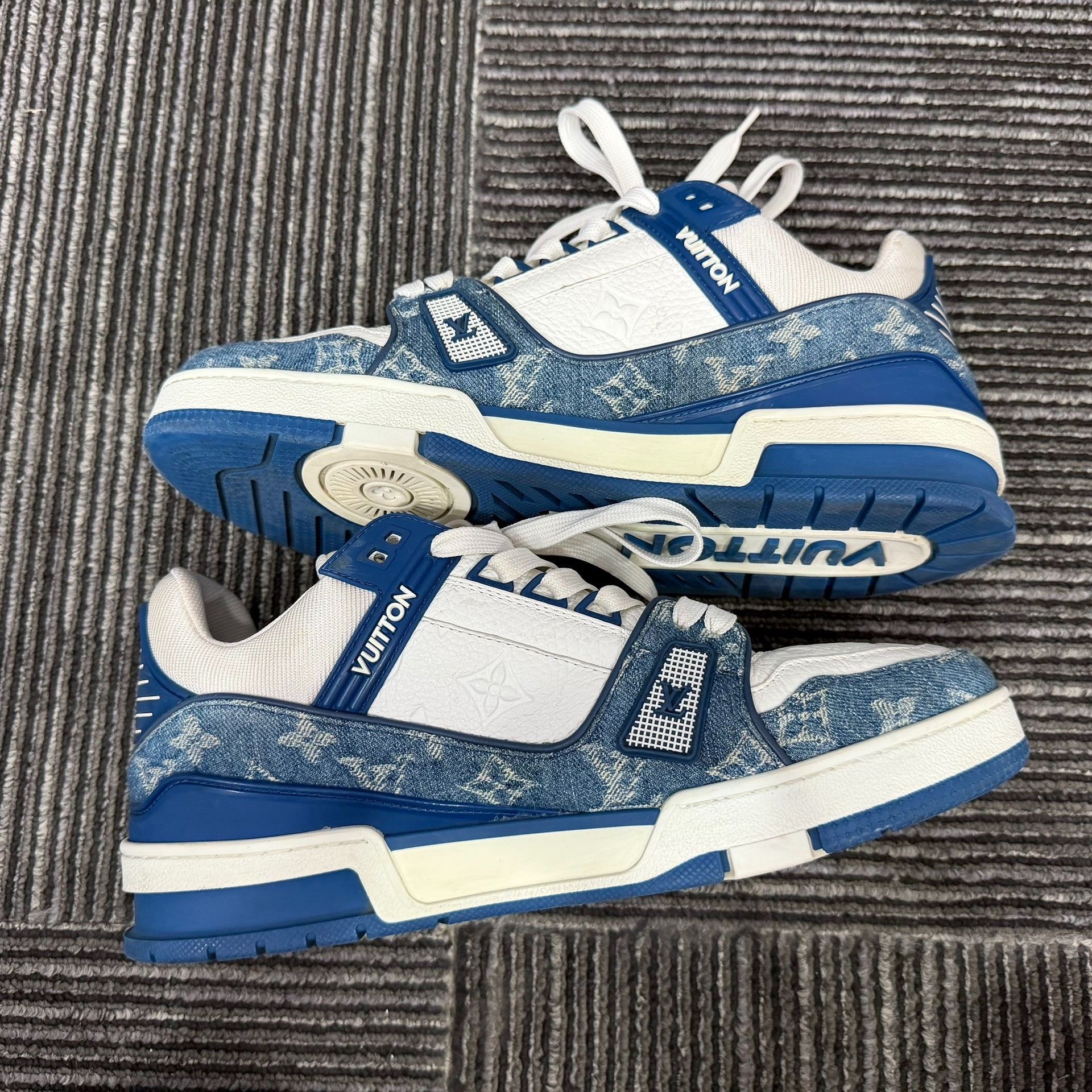 Louis Vuitton Louis Vuitton Training Denim Blue Lowtop Sneakers 8 Men Size US 8 / EU 41 - 3 Thumbnail