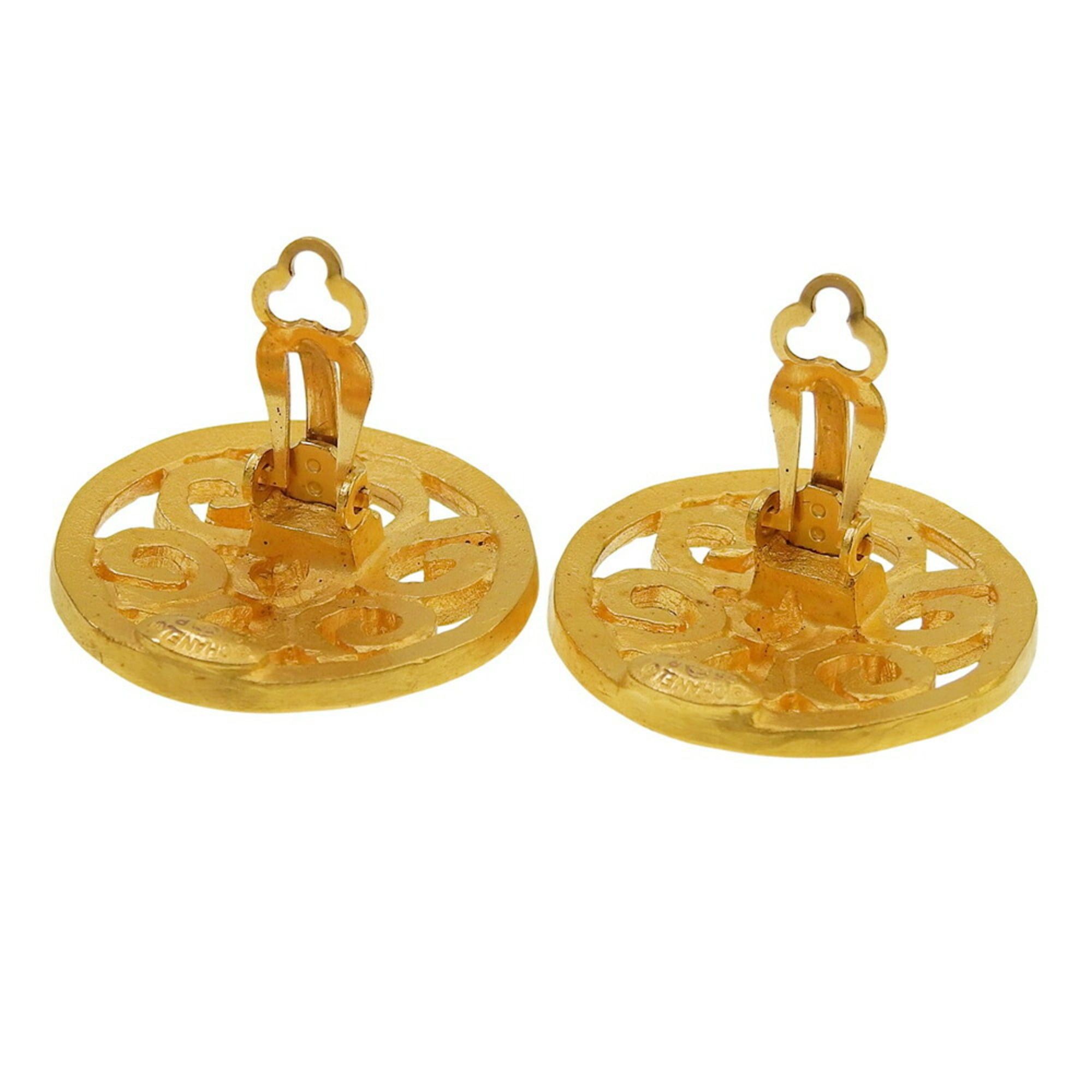 Chanel Chanel Coco Mark Earrings 95P Round CC Size ONE SIZE - 3 Thumbnail