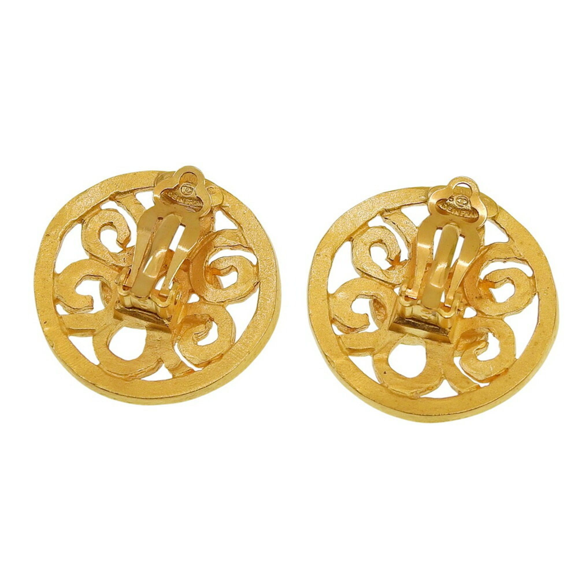 Chanel Chanel Coco Mark Earrings 95P Round CC Size ONE SIZE - 2 Thumbnail